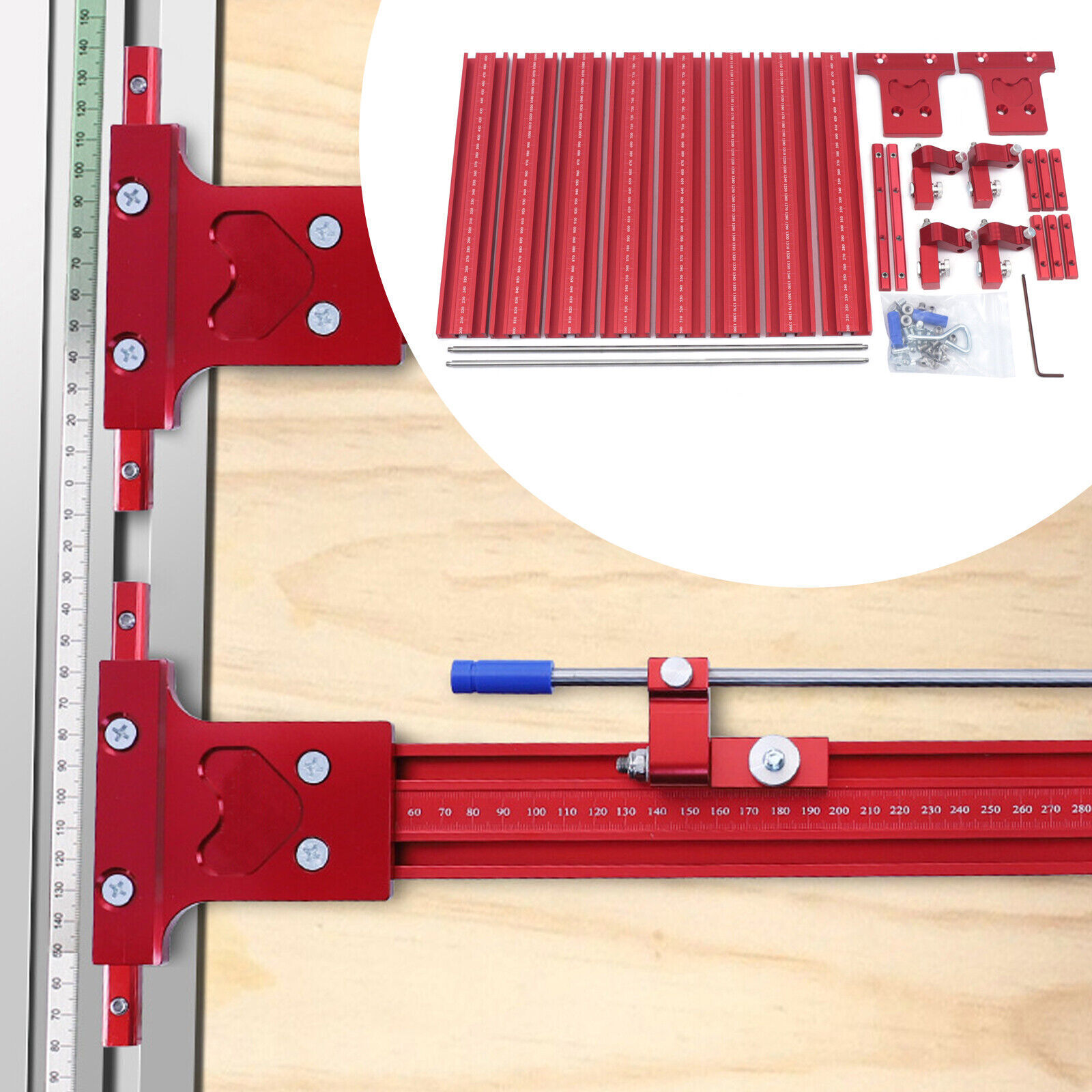 Aluminium Woodworking Universal Saw Guide Rail Parallel Saw Track Carpentry Tool