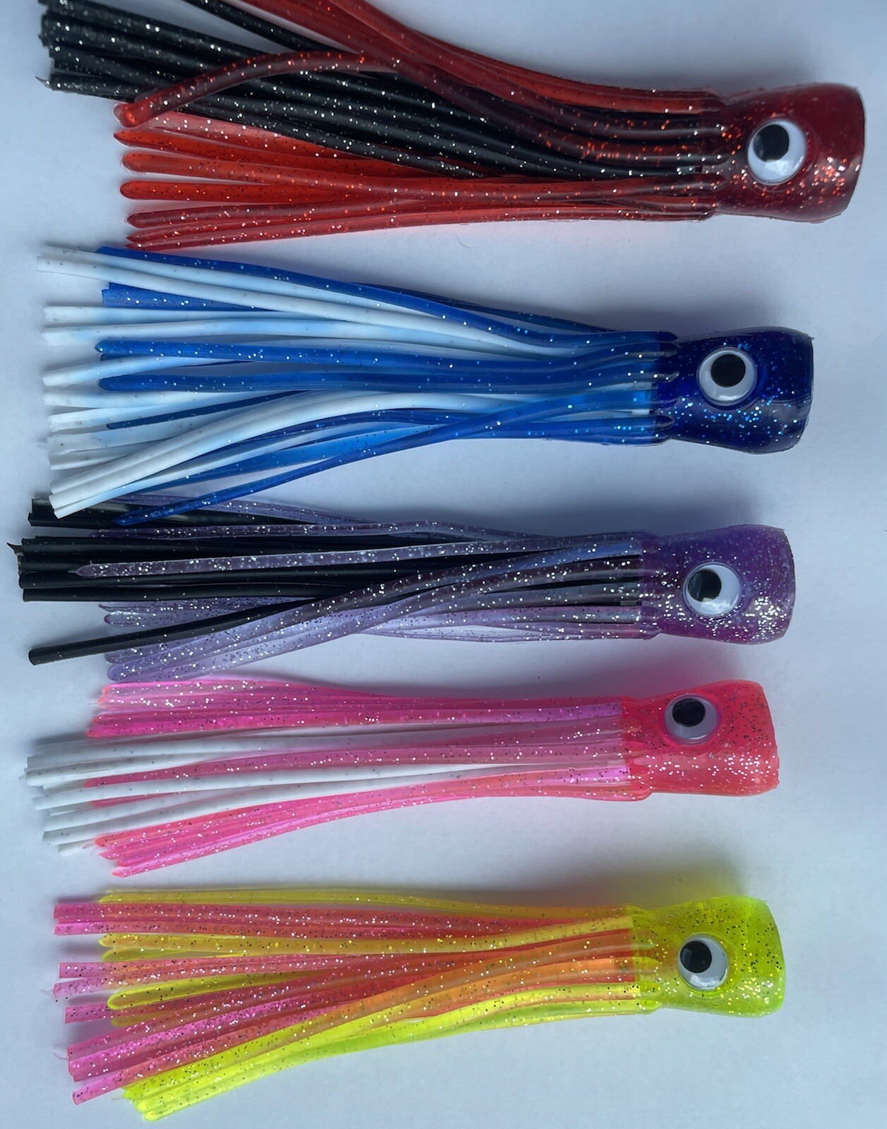 Chugger Mold Skirts 5 Pack New Fishing Trolling Lures Tuna Mahi Wahoo Sailfish