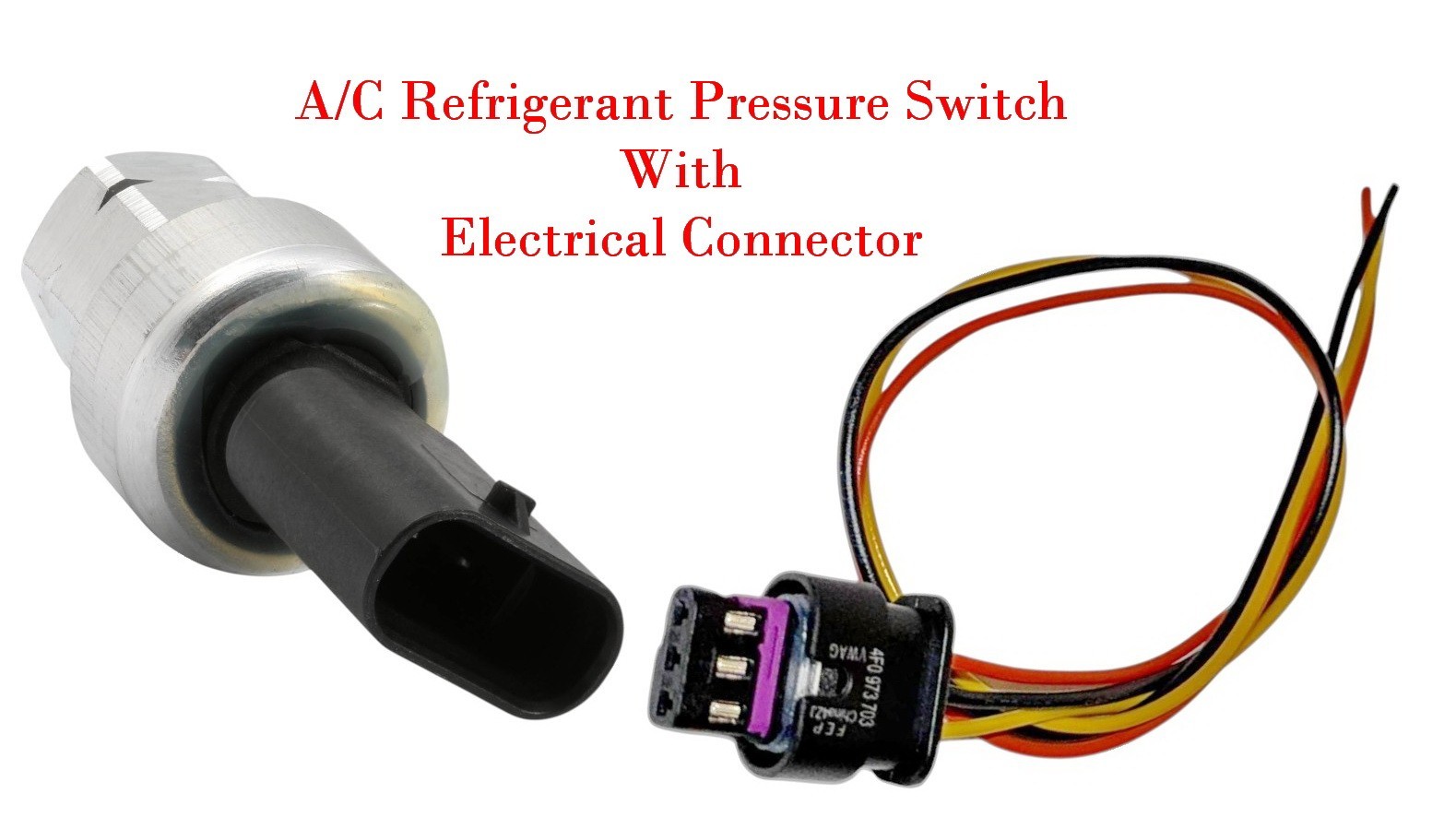 AC A/C Refrigerant Pressure Switch + Connectr Fits Chrysler Dodge Fiat Jeep Ram