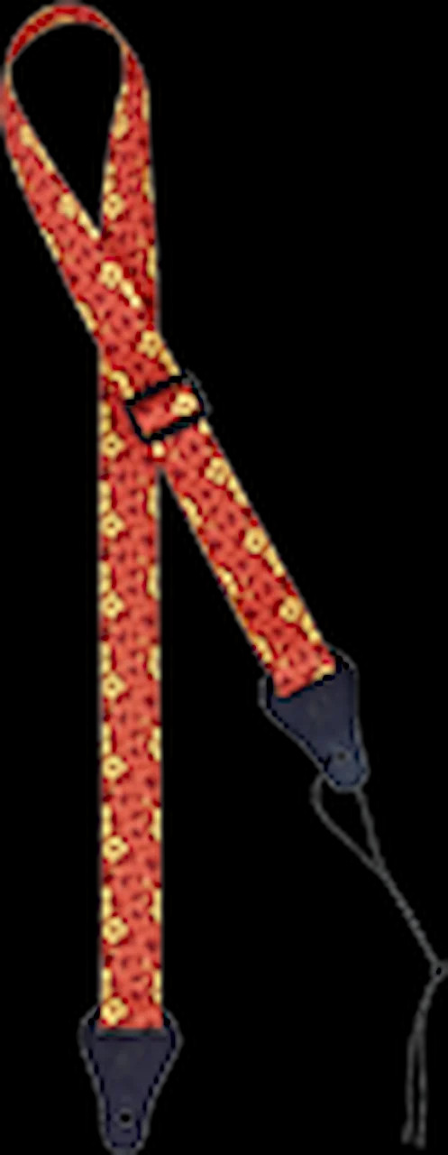 Ortega Guitars OUS-ORFL Slim Nylon Ukulele Strap 1 1/2” Width, Orange Flower ...