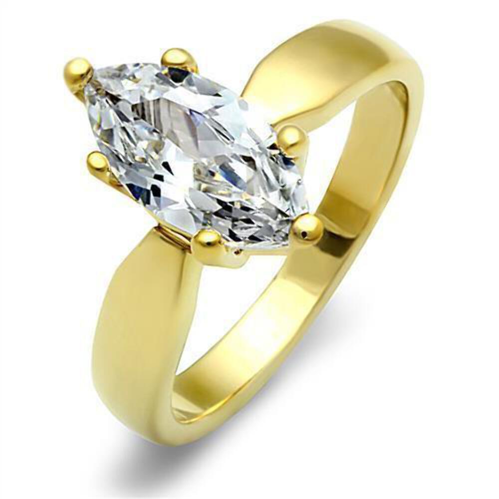 Gold Rings for Women Stainless Steel Anillo Color Oro Para Mujer Ninas Acero Ino