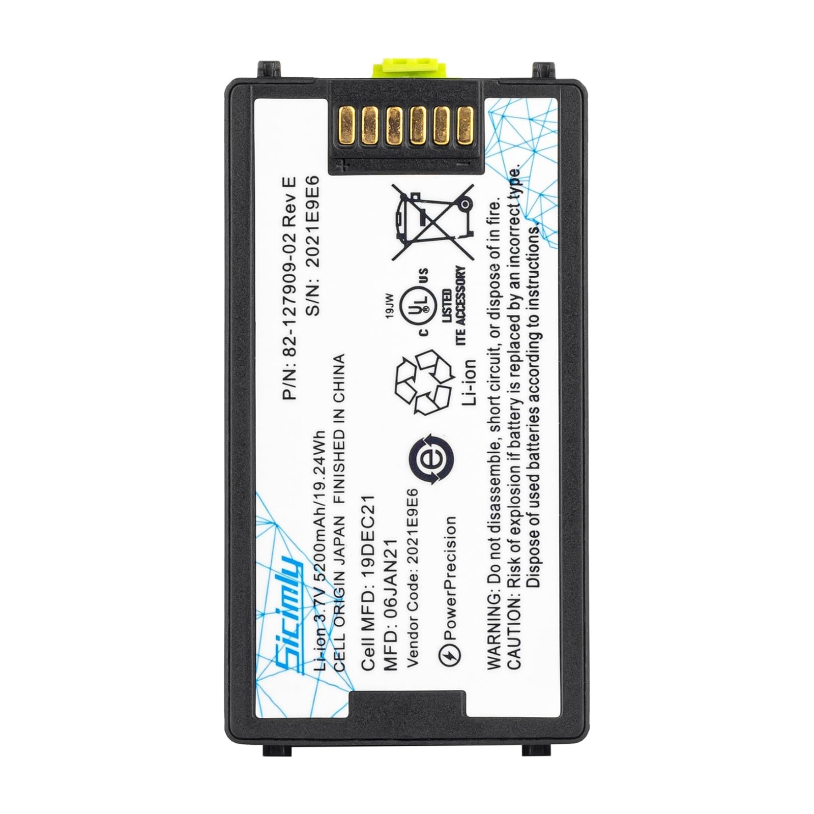 Sicimly 5200mAh Replacement Batteries fit for Symbol MC3190 MC3100 MC3090