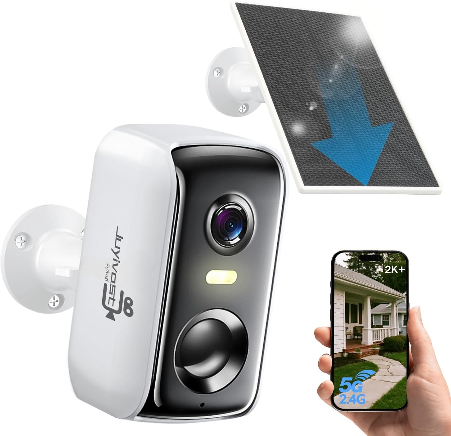 Camara De Seguridad Solar HD Wifi Inalambrica Con Vision Nocturna Para Exterior
