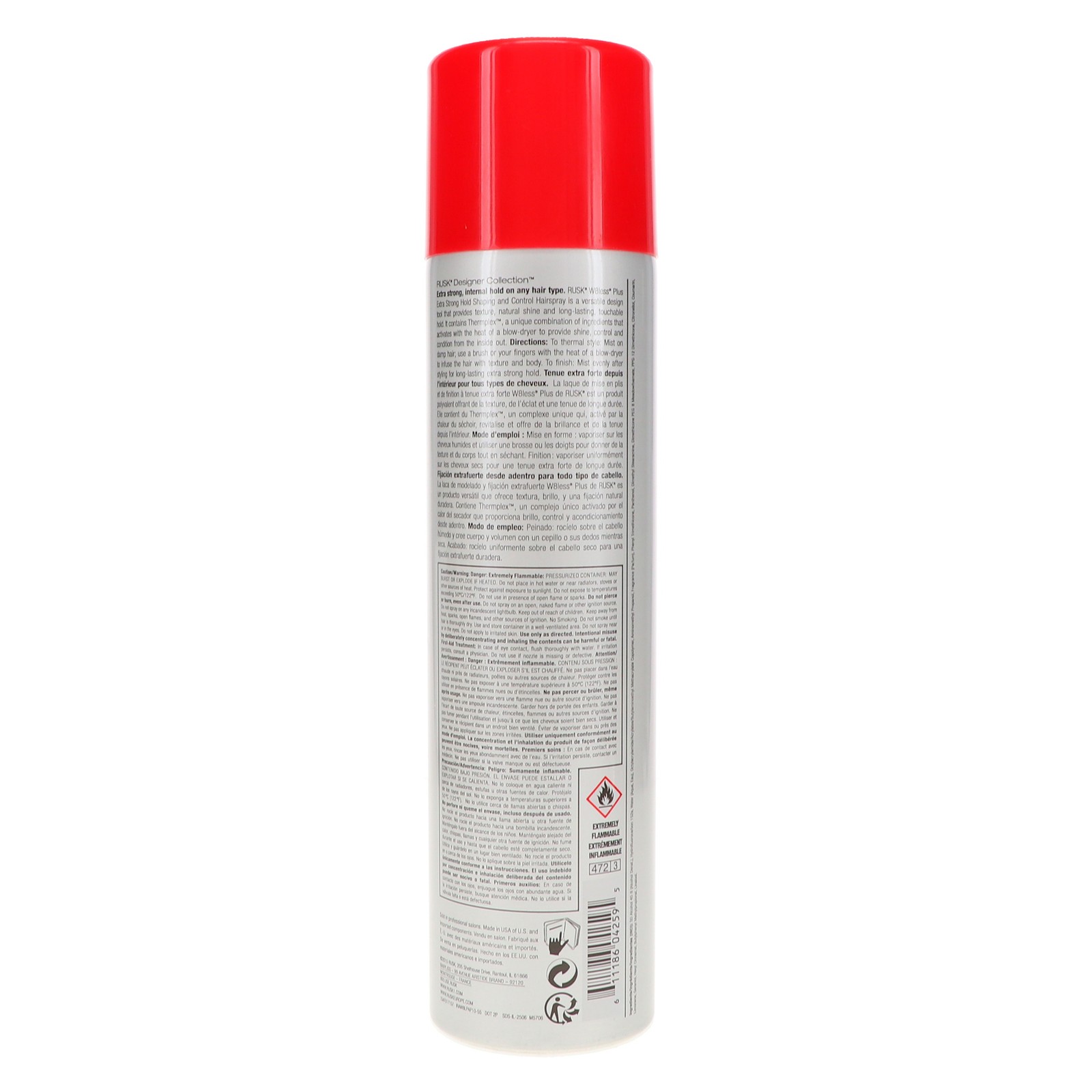 Rusk W8less Plus Extra Strong Hairspray 10 oz 2 Pack