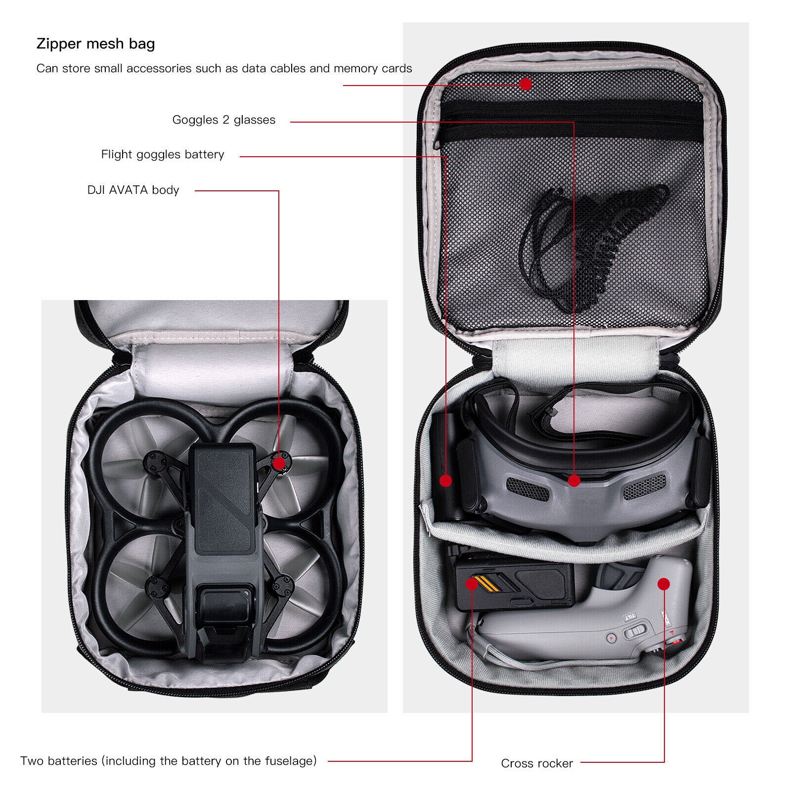 Polyester Storage Bag Handbag Double Layer Suitcase Box For DJI Avata Drone a