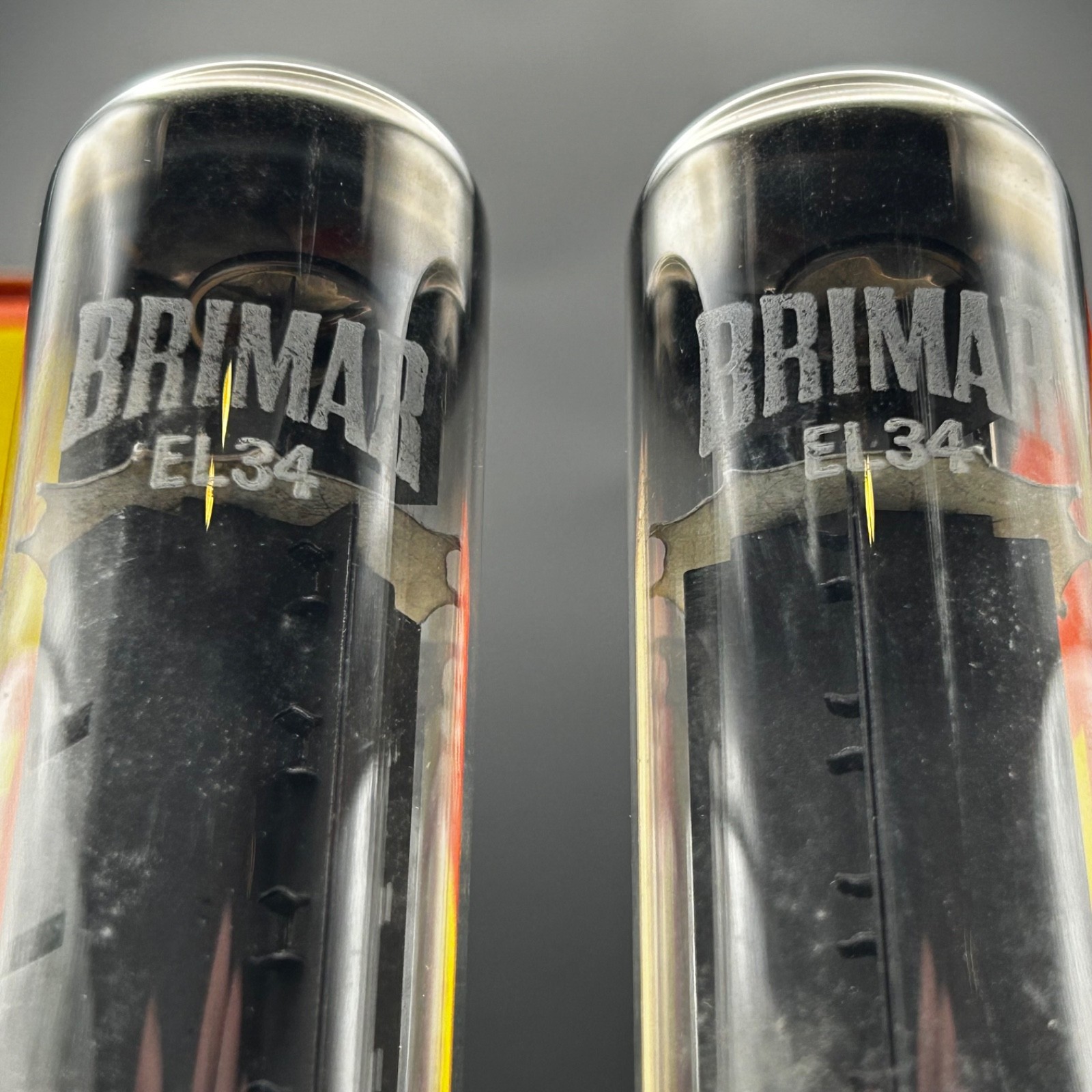 NOS Brimar EL34 Matched Pair Vacuum Tubes – Tested Strong 106% – UK Made – Audio