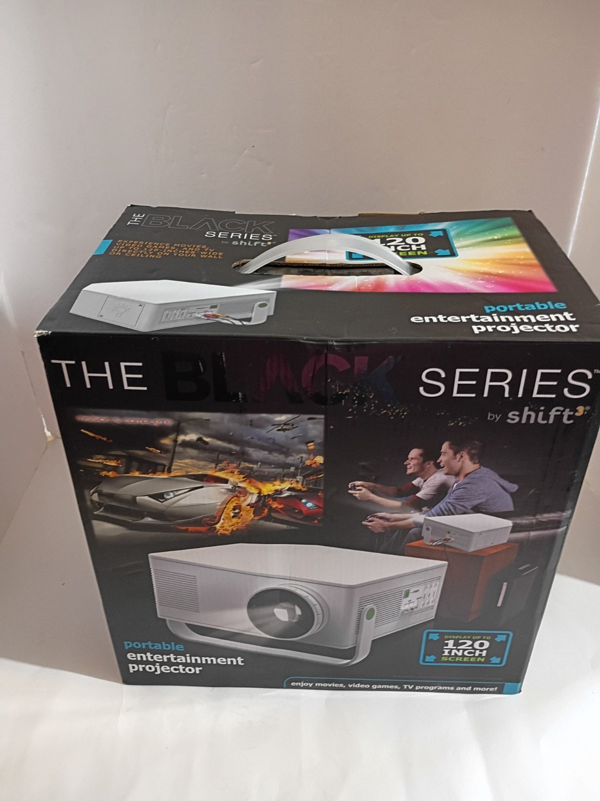 Shift3 The Black Series Entertainment Portable Video Movie Projector 120"