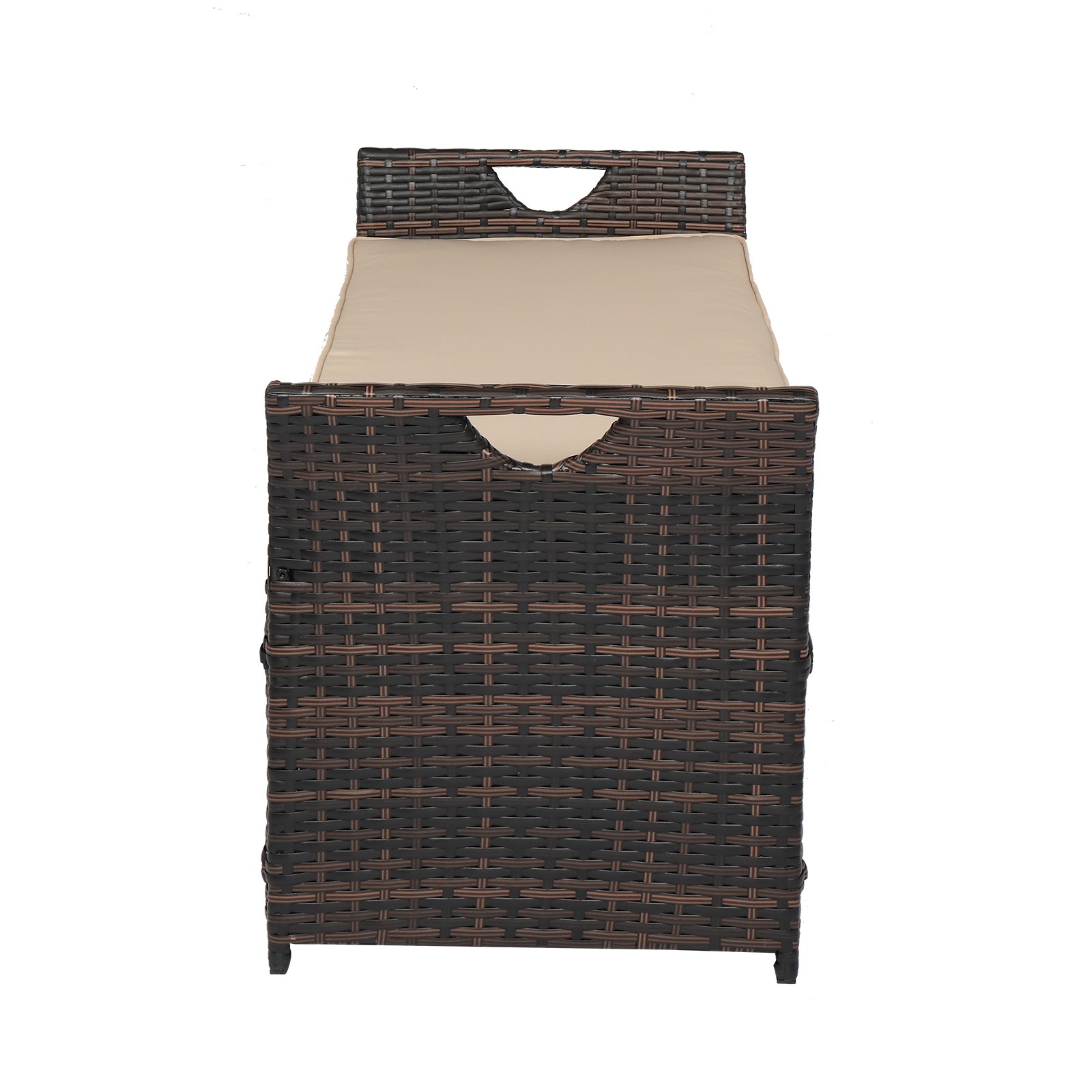 106*52*46cm Iron Frame Can Accommodate Brown Gradient Footstool Rattan Locker