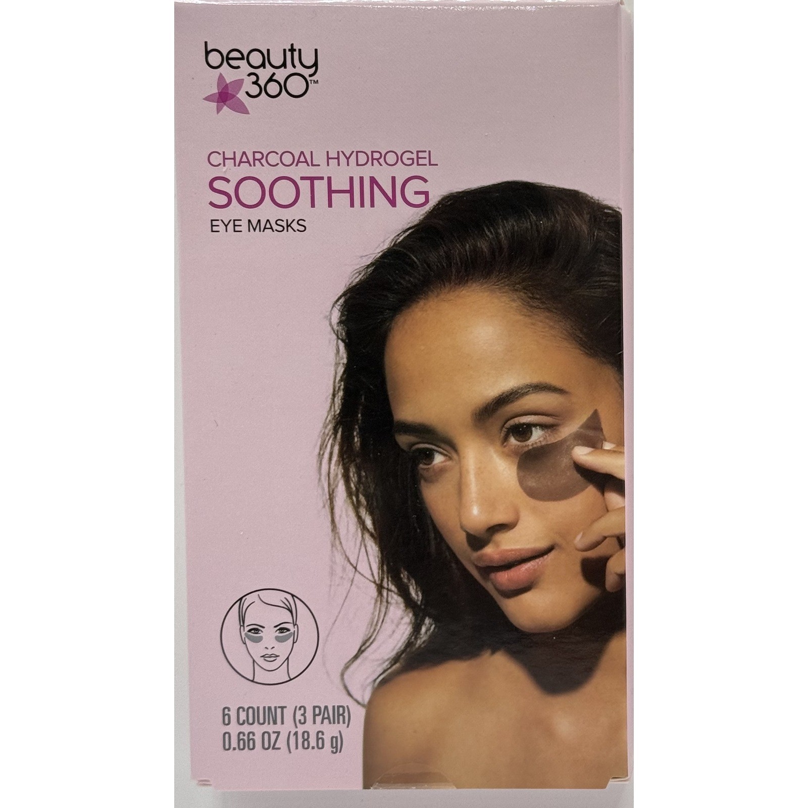 Beauty 360 Charcoal Hydrogel Soothing Eye Masks 6 Count