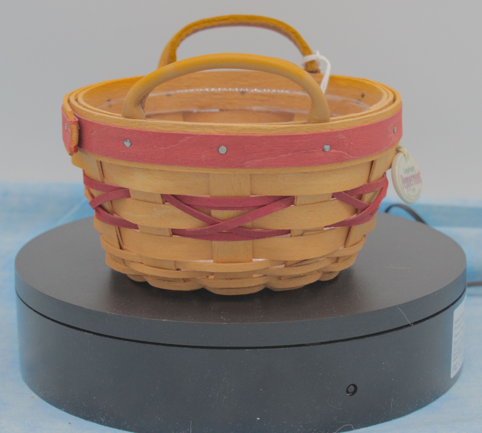Longaberger 1999 Peppermint Tree Trimming Basket w/ Protector & Tag