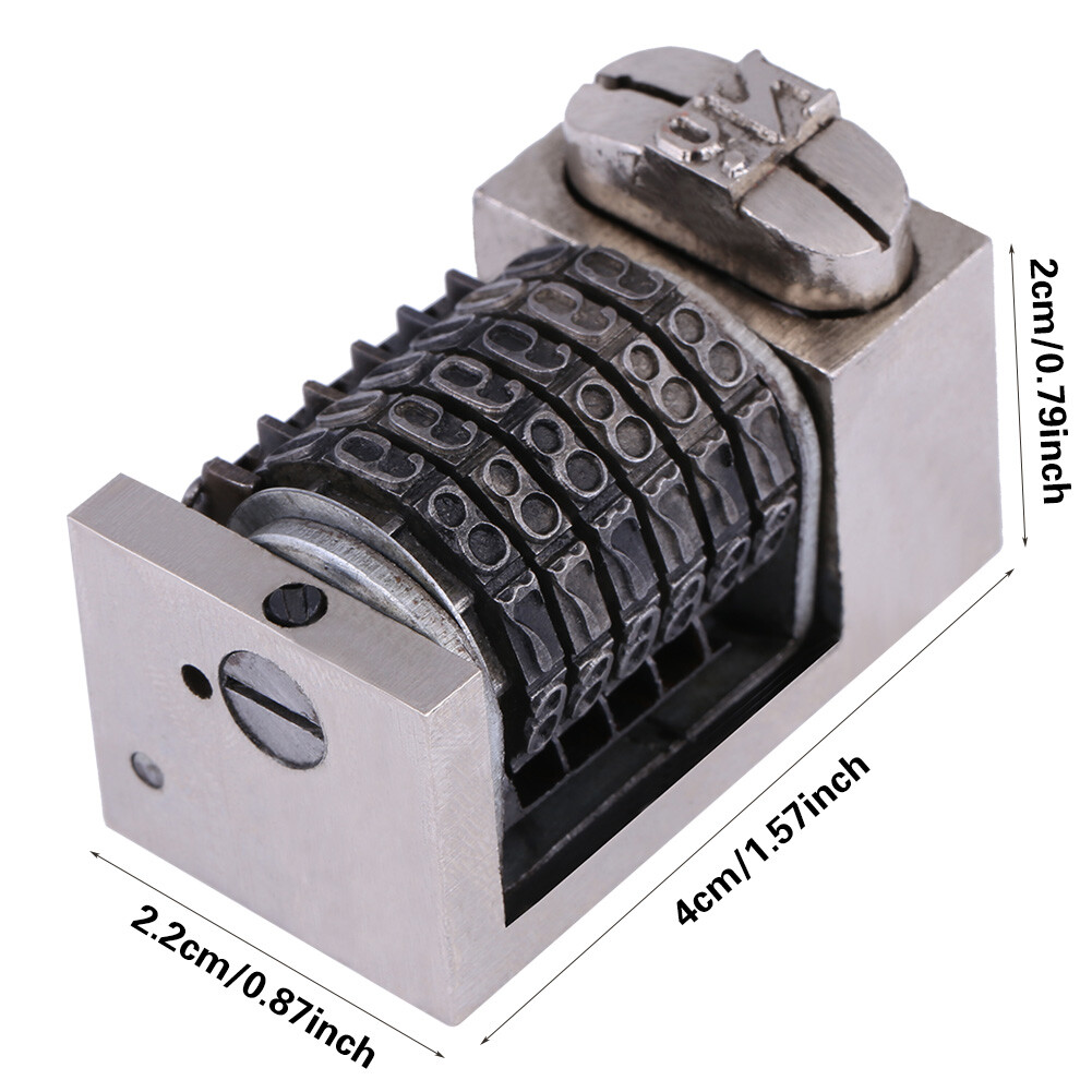 5 Pcs/set 6 Digits Numbering Machine Platen Font Letterpress Printing Model