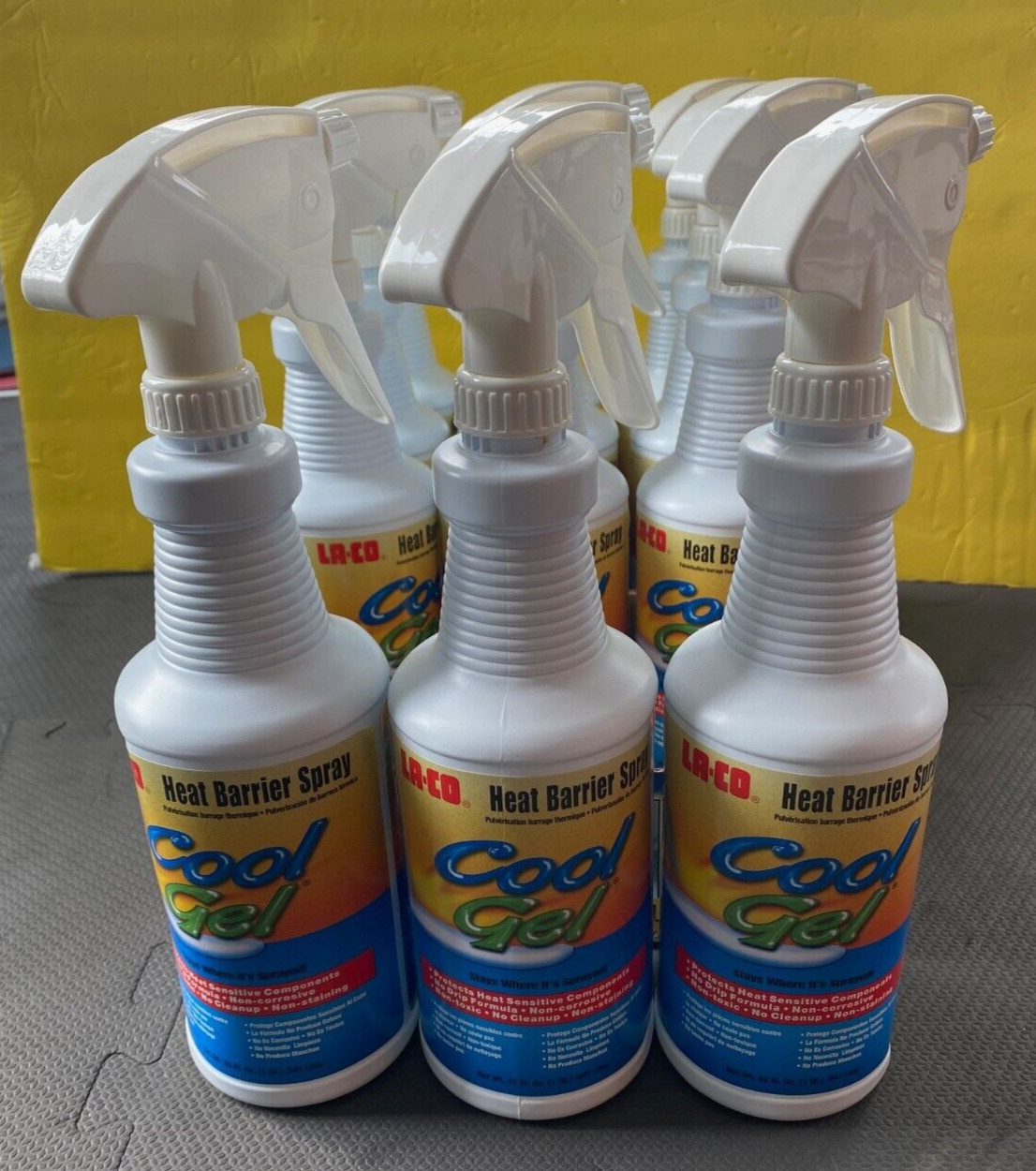 LOT (3) LACO COOL GEL * HEAT BARRIER SPRAY * 32 Fl. oz. (1 QT) *  11509 * NEW