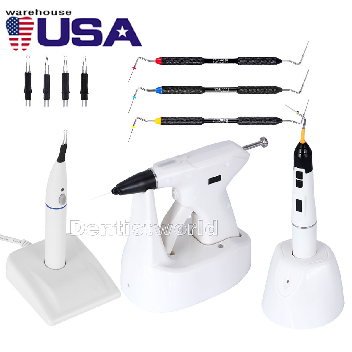 Dental Endo Obturation System Pen Gun/Gutta Percha Hand Plugger/Teeth Gum Cutter