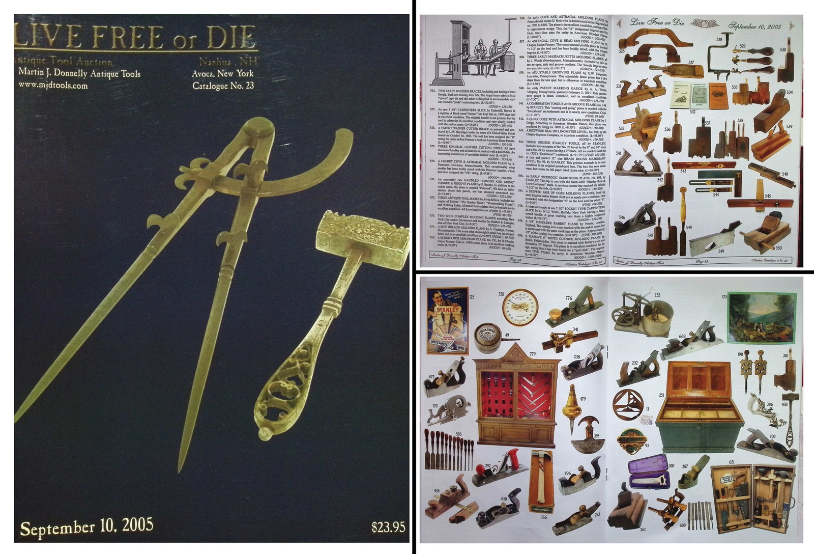 Full Color September, 2005 (FC05) Antique Tool Auction Catalog & Prices Realized
