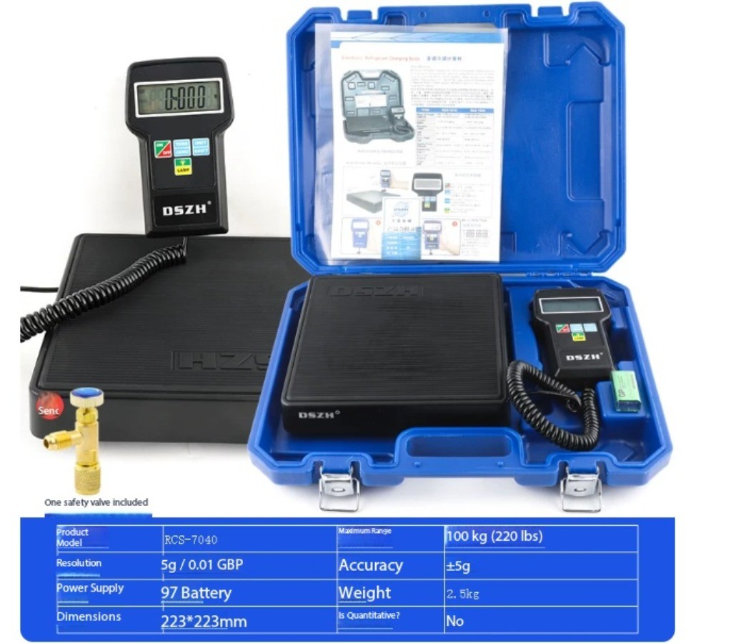 Electronic Scales for Refrigerant Charging in Air Conditioning Systems
