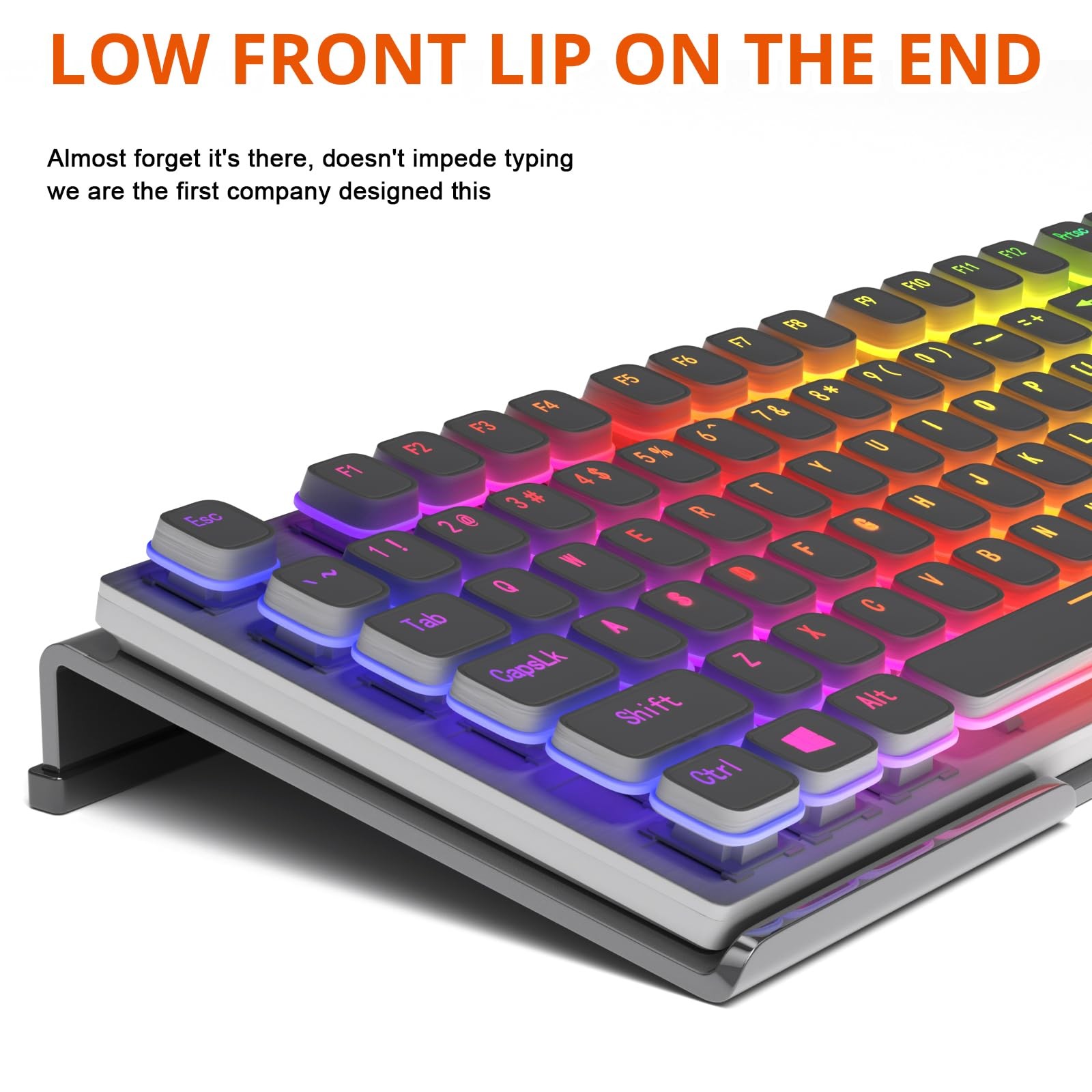 Ergonomic Computer Keyboard Stand Tilt PC Riser Acrylic Tray Holder Black
