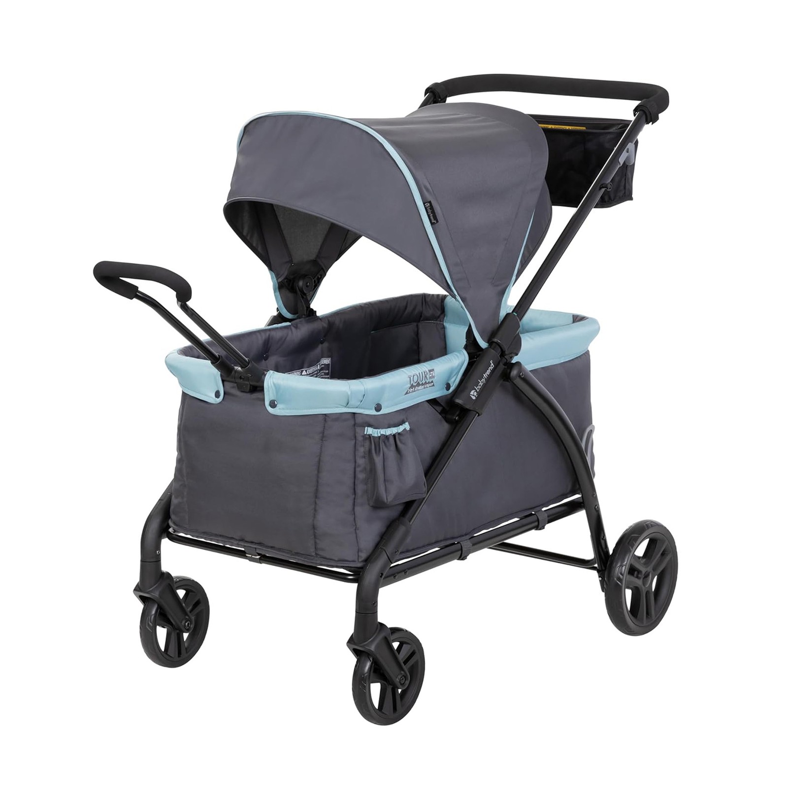 Baby Trend Expedition 2 in 1 Push or Pull Stroller Wagon w/ Canopy, Madrid Black