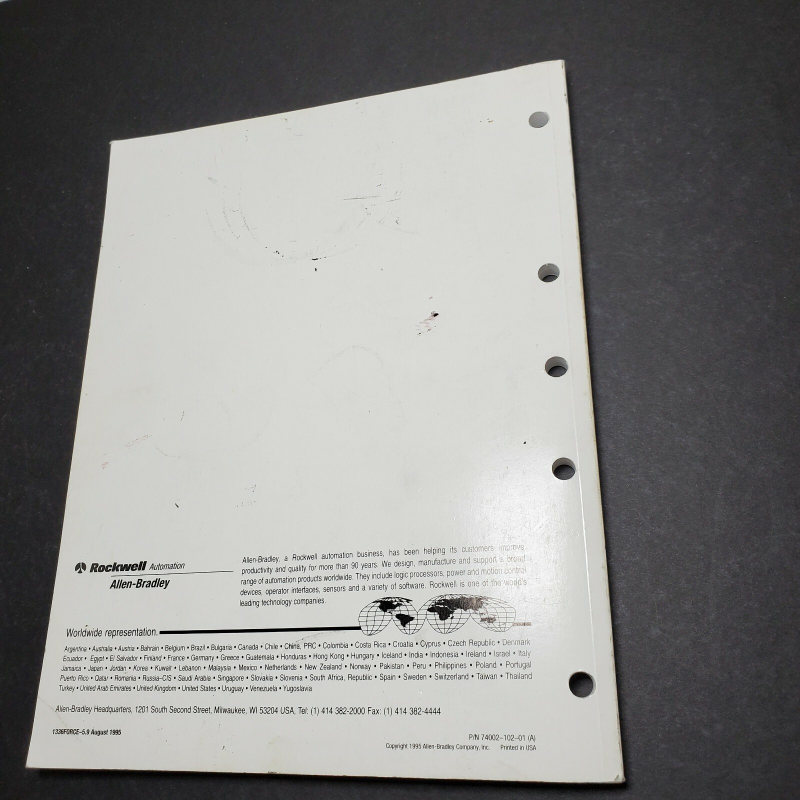 Allen-Bradley 1336 Force PLC Communication Adapter Function Block Program Manual