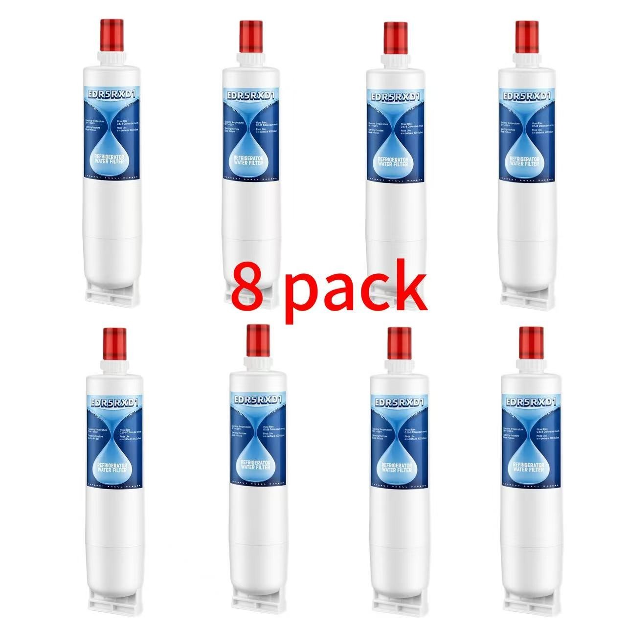 8 Pack Refrigerator Water Filter Replacement for 4396508, 4396510, 4396547