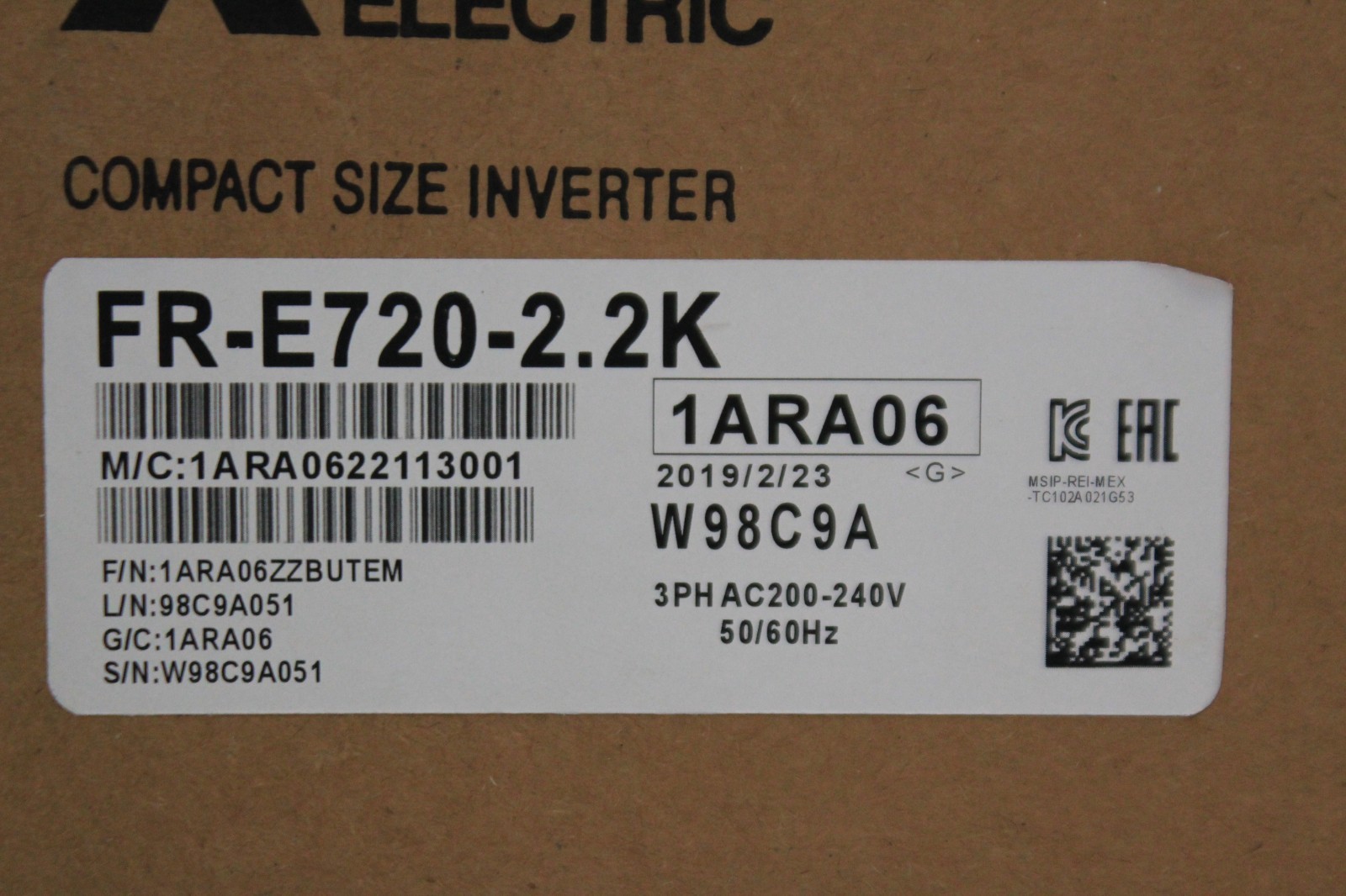 Mitsubishi FR-E720-2.2K Inverter Brand New Original In Box Express Shipping