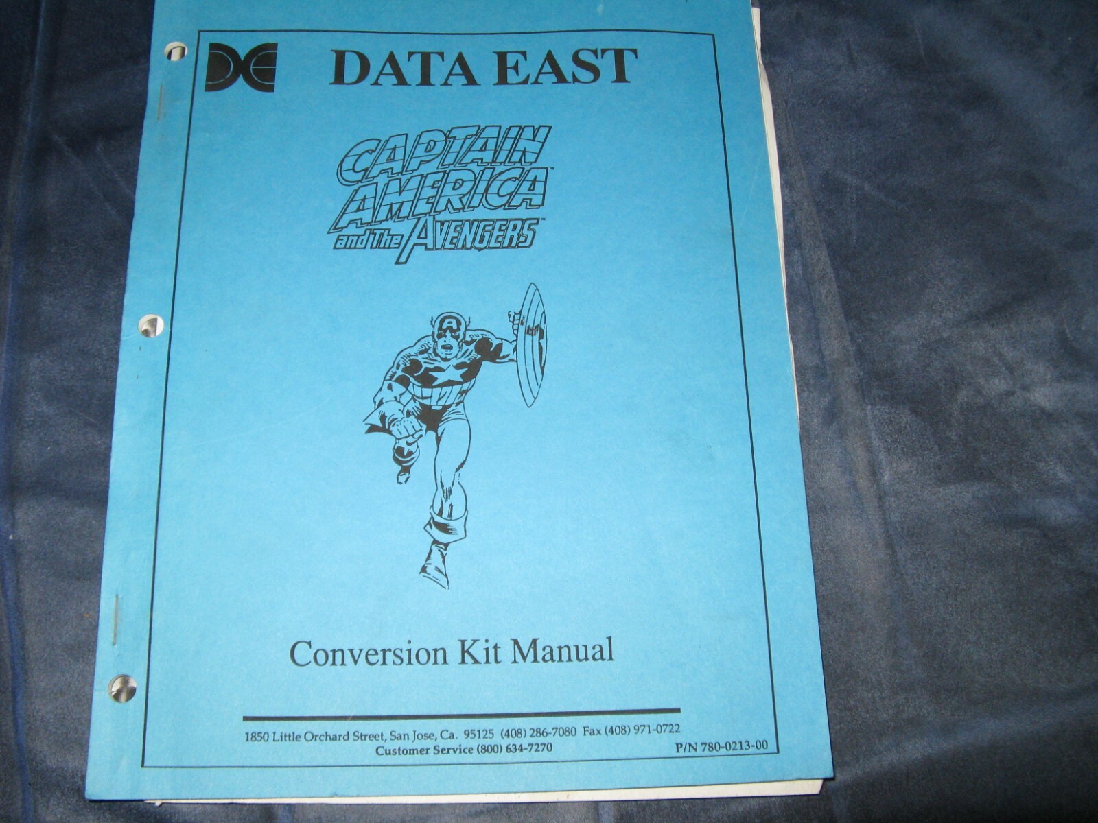 CAPTAIN AMERICA AND THE AVENGERS COIN-OP ARCADE GAME CONVERSION KIT MANUAL 1991