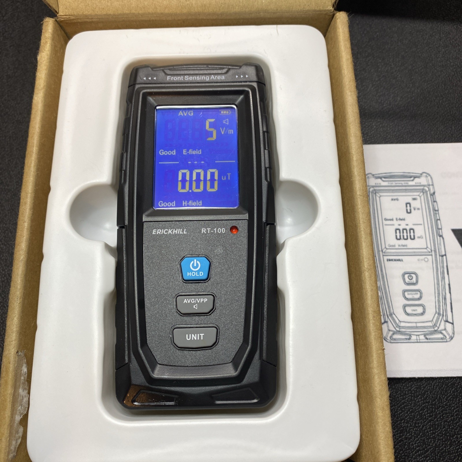 ERICKHILL EMF Meter Detects Electric and Magnetic Fields Handheld Digital EMF