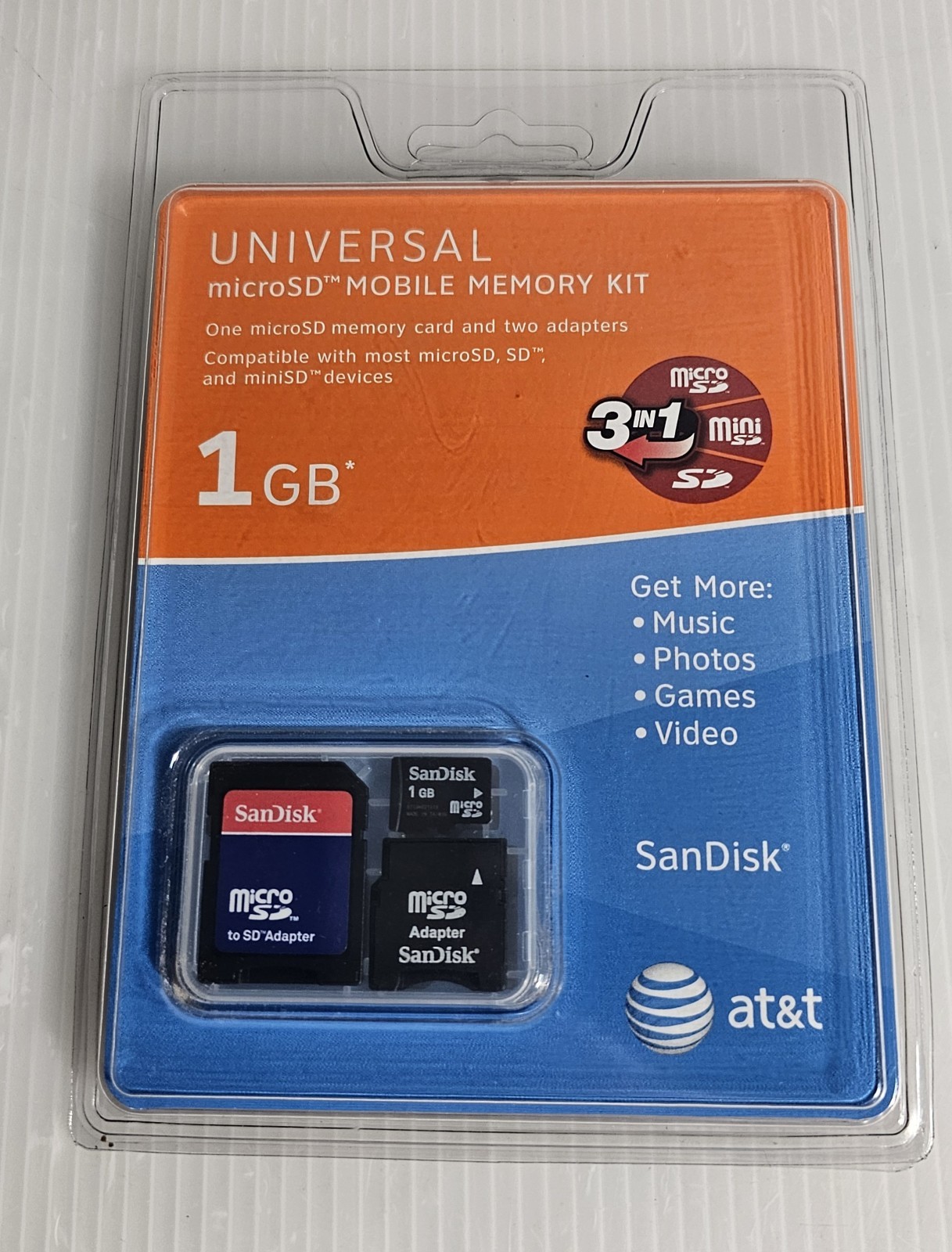 Universal Sandisk Micro SD Mobile Memory Kit 1GB Adaptor