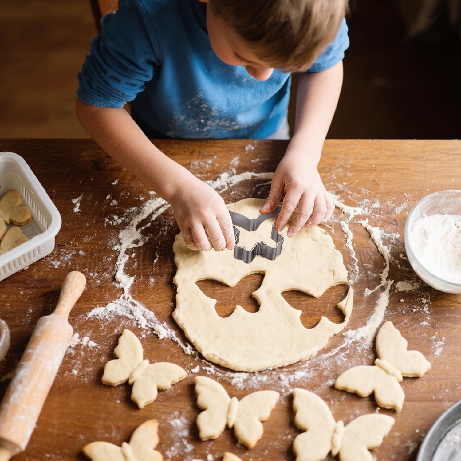 5Pack Butterfly Cookie Cutter Set, Stainless Steel Butterfly Wings Shaped Bak...