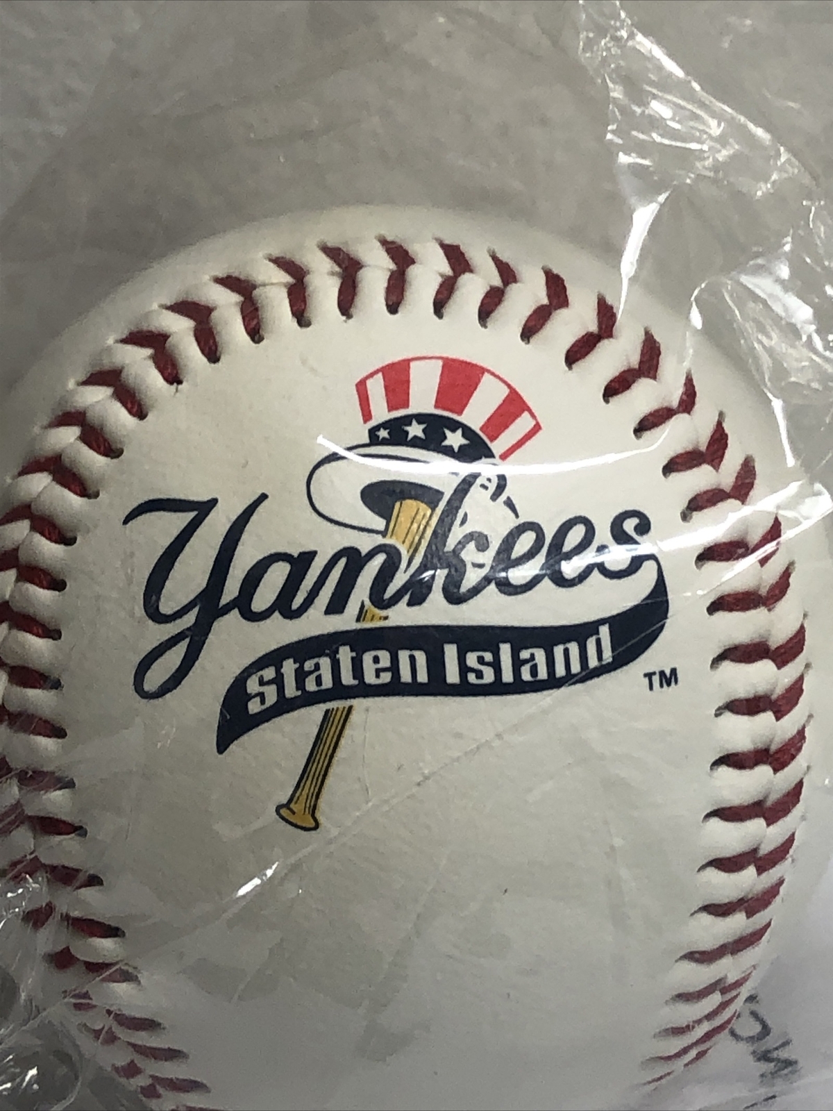 2002 New York Penn League Champions SGA Baseball Staten Island Yankees Logo Ball