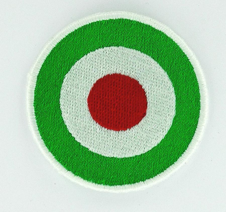 Akacha Embroidered Patch Flag Thermo-Adhesive Italy Target Cockade 6 x 6 cm