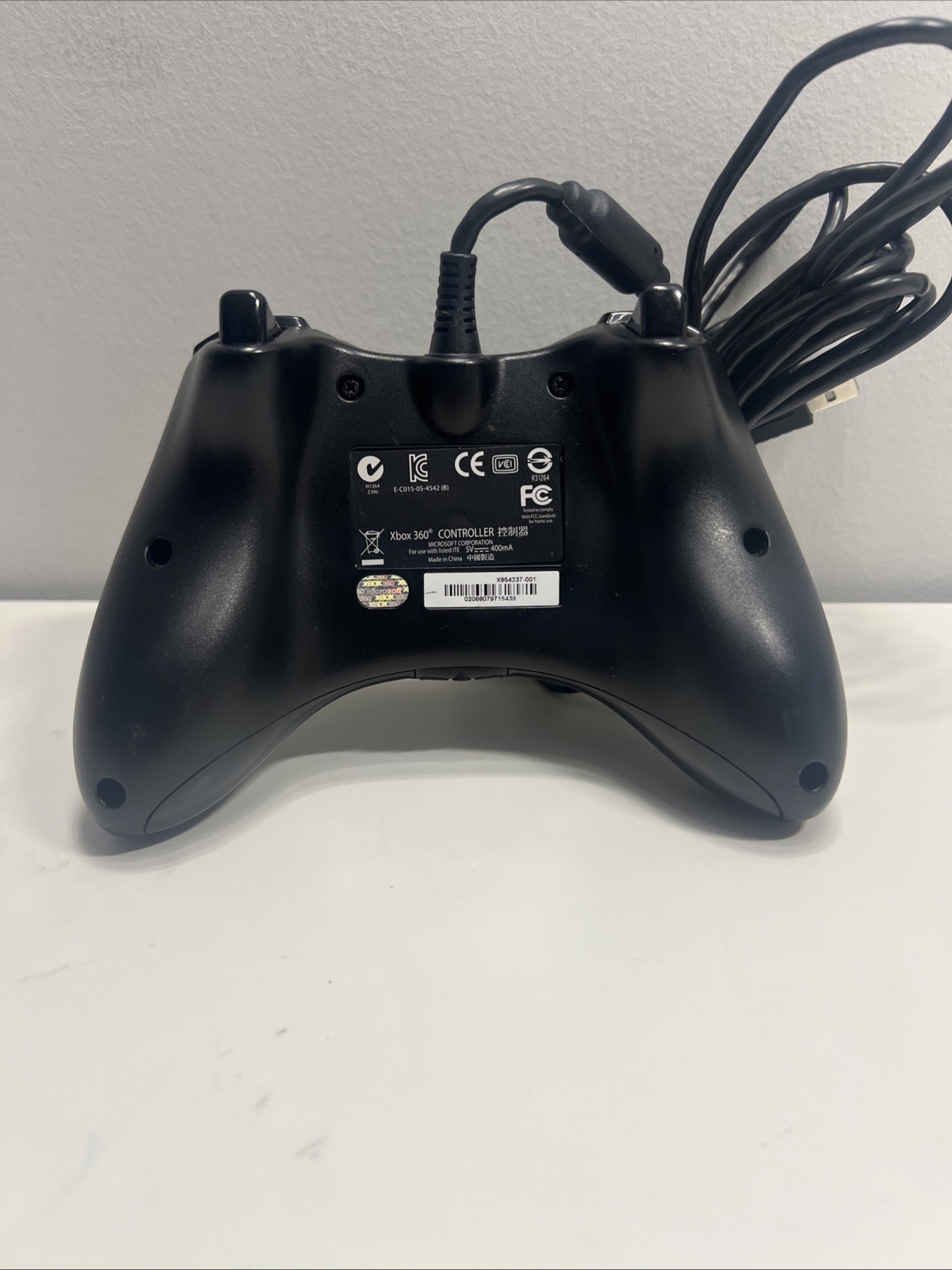 Official OEM Microsoft Xbox 360 Wired Controller - Black Tested Fast Shipping!