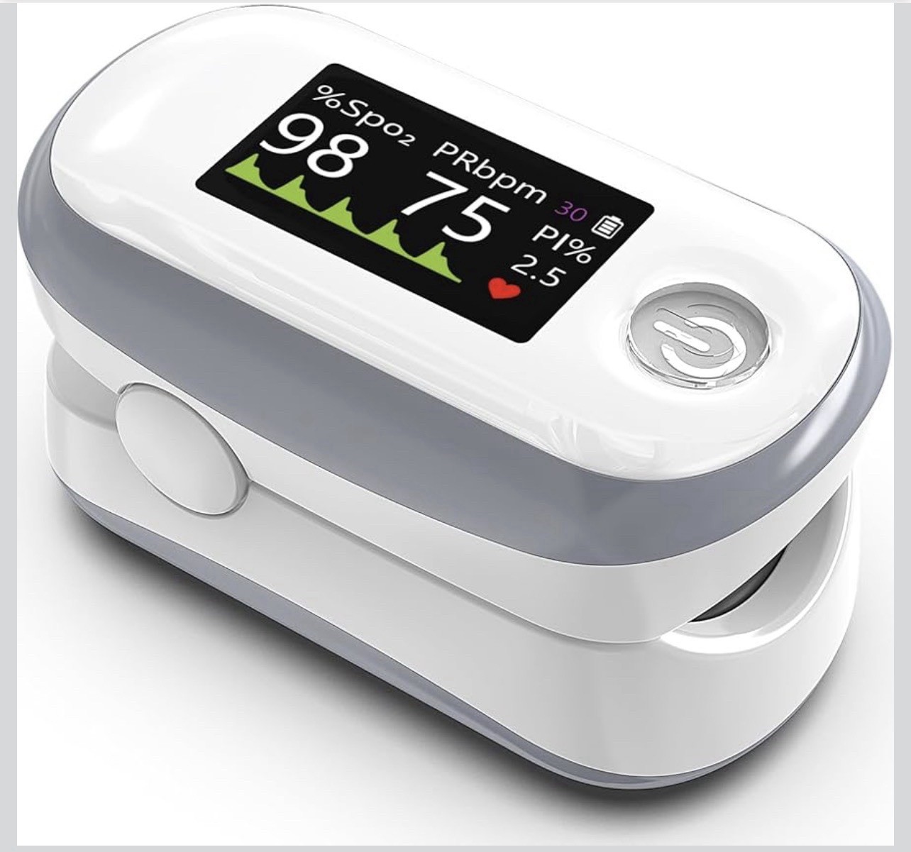 Fingertip Pulse Oximeter, 4 Color OLED Display Oxygen Monitor, Blood oxygen SpO2