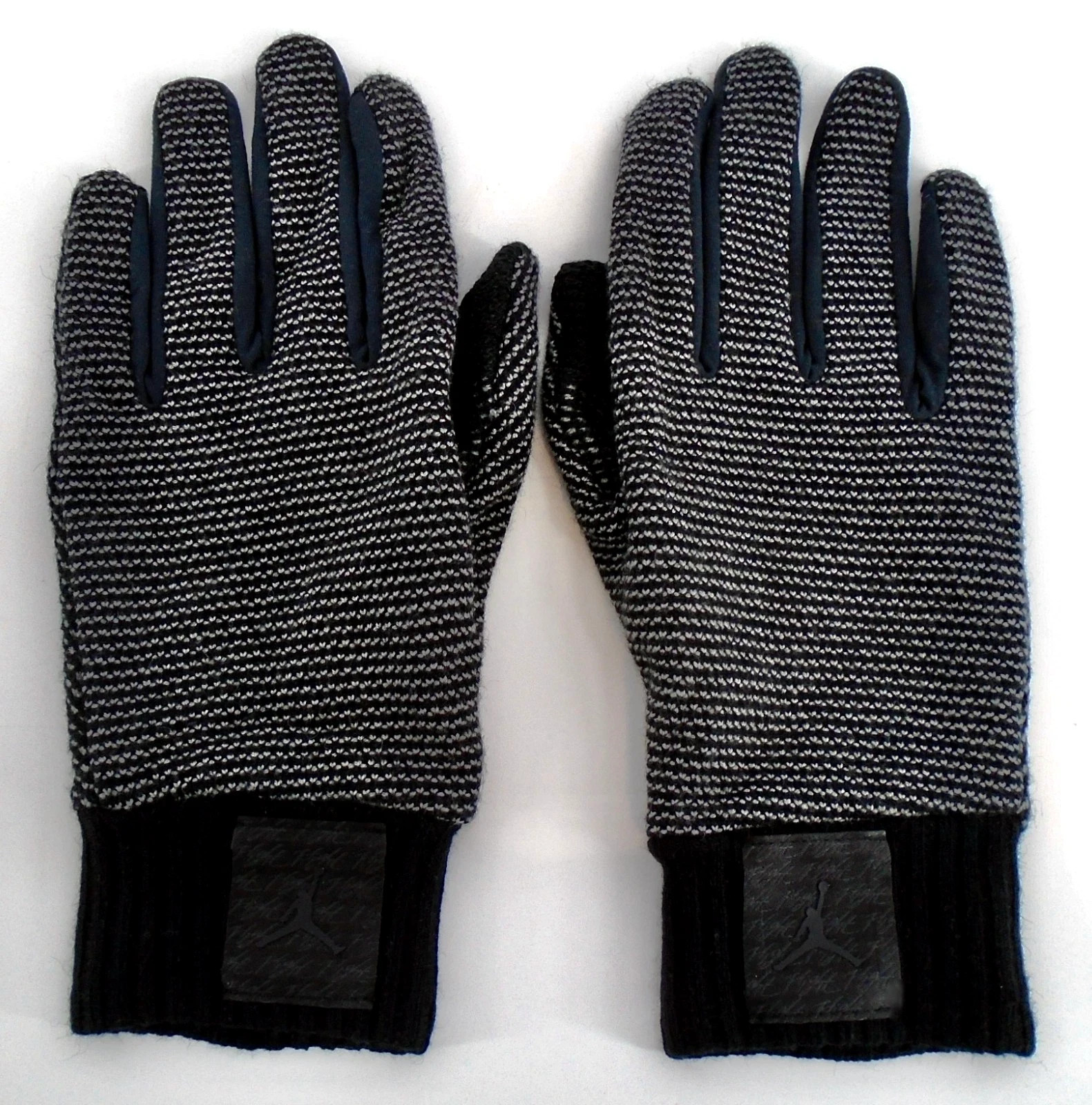 Nike Jordan Knit Gloves Adult Men's Medium Black/Grey