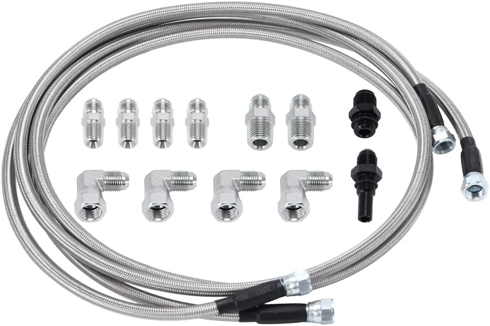6AN 70" Transmission Fluid Oil Cooler Hose Line kit for GM Chevy Transmission 4L