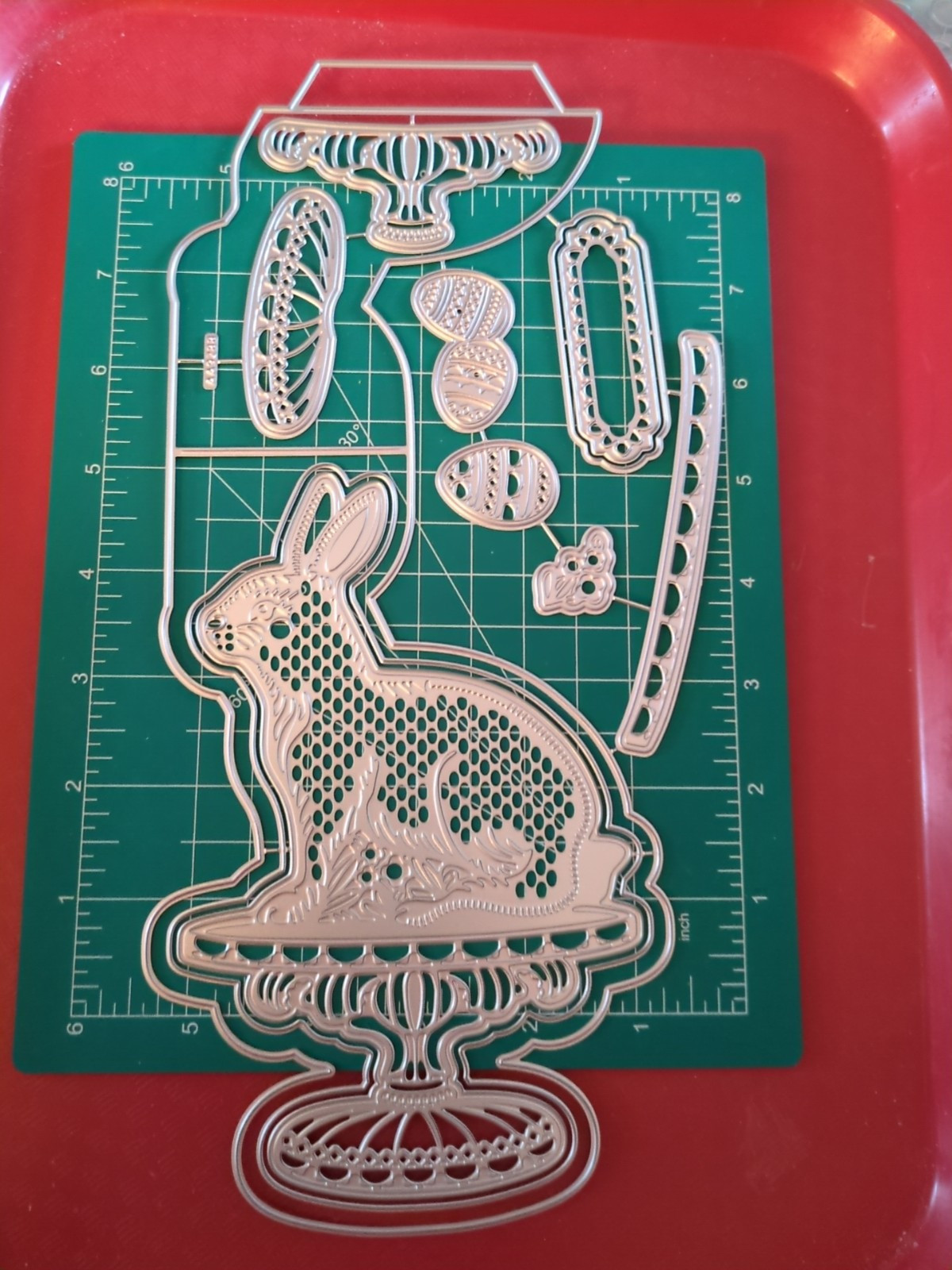 Metal Die Cut Tool Set 4 Sizzix Easel Caed Easter Bunny Chocolate Cake Eggs