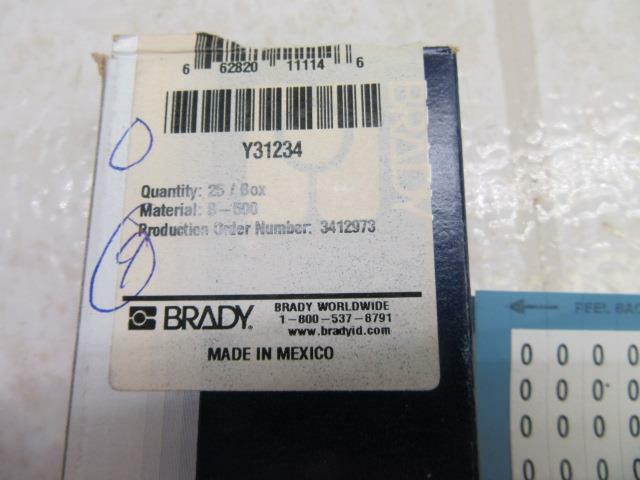 NOS 9 Sheets of 35 Brady WM-0 wire marking labels B-500