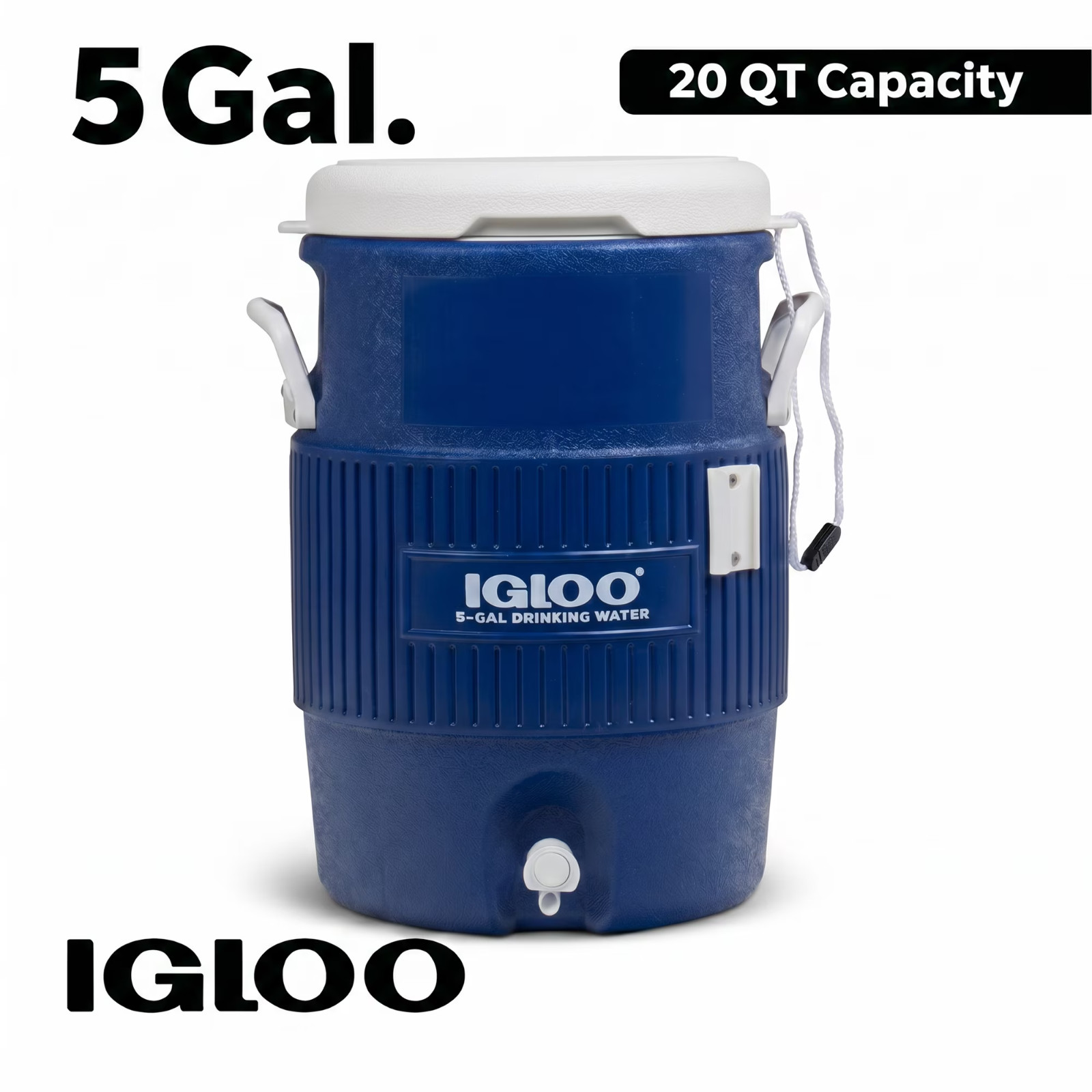 Igloo 5 Gallon Heavy Duty Beverage Cooler Blue Water Jug Dispenser Spigot NEW