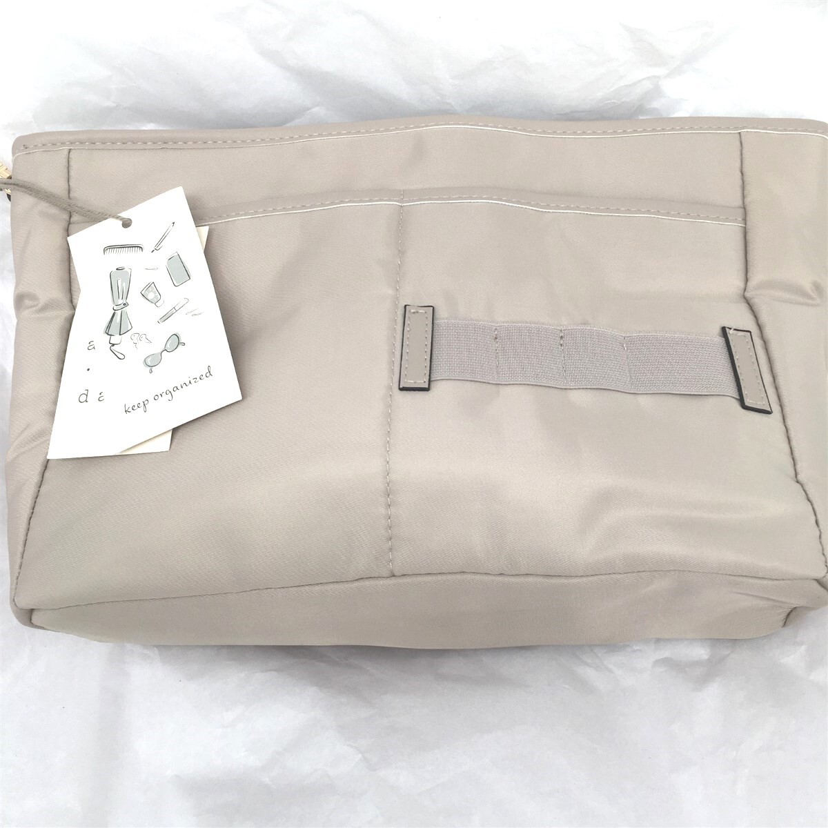 New Day Purse Organizer Light Gray Travel Easy Clean Multiple Storage Options