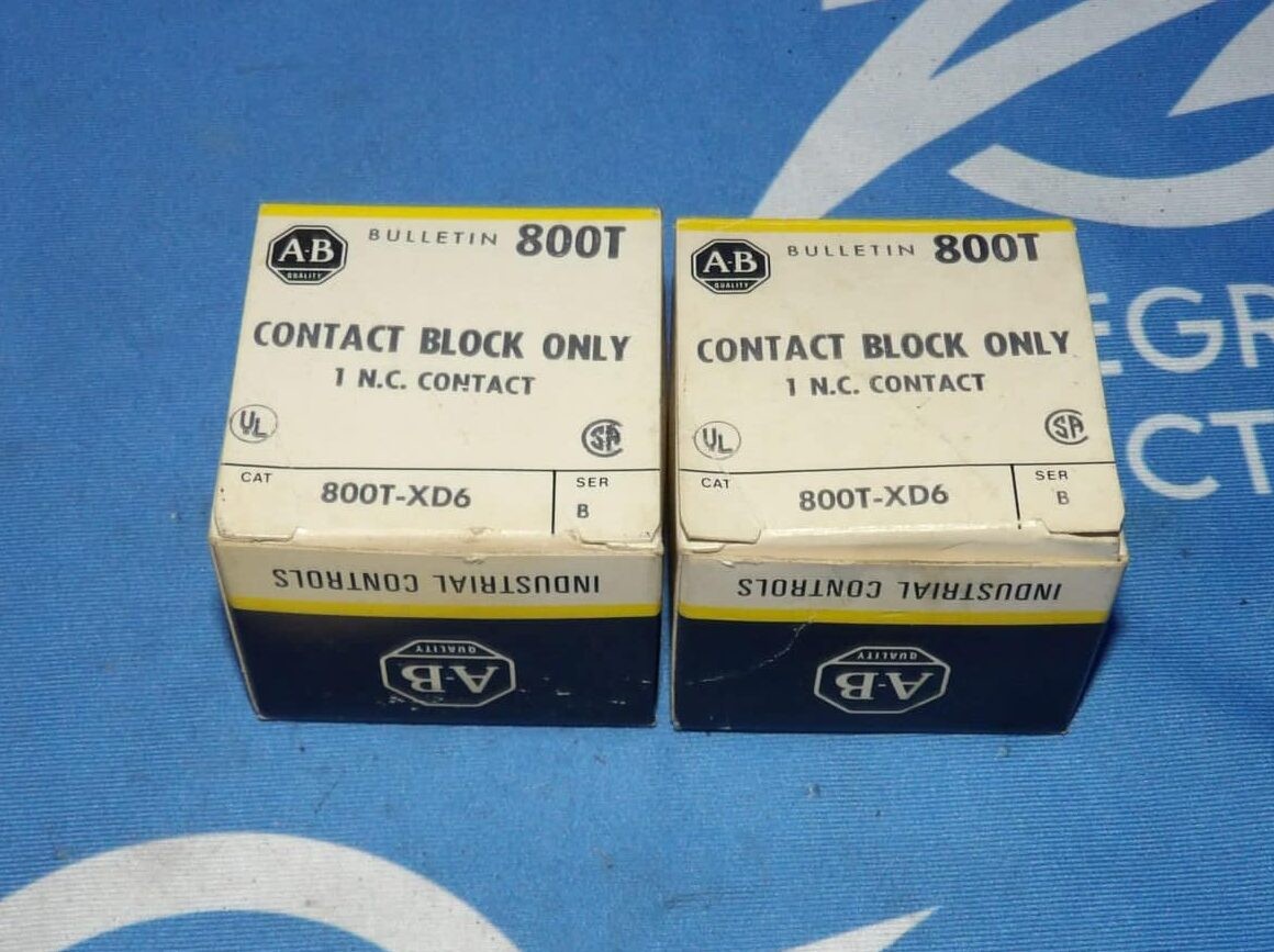 Lot of 2 NIB Allen Bradley 800T-XD6 Series B Contact Blocks + 1 Year Warranty