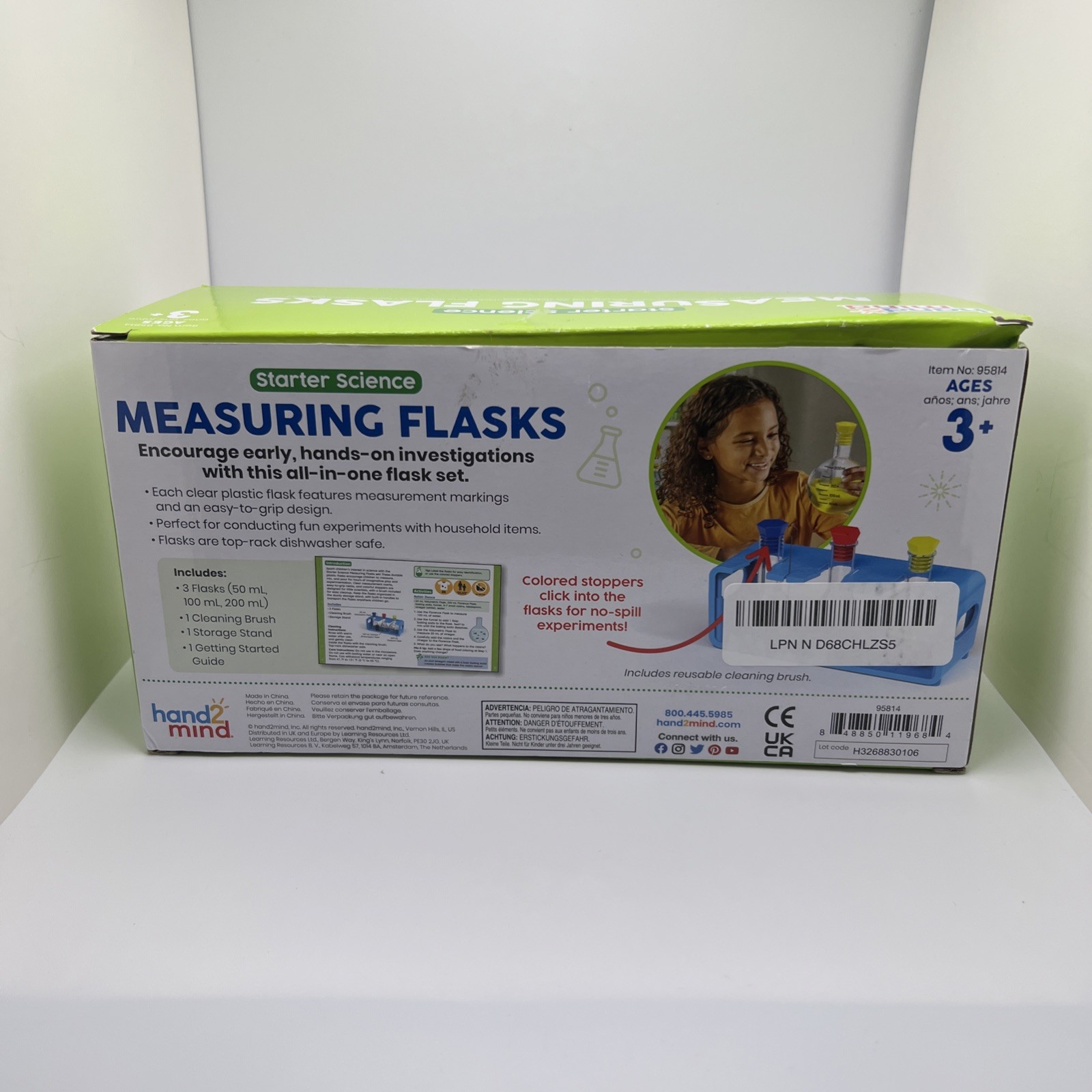 Hand2Mind Starter Science Measuring Plastic Flasks Kids Chemistry Kit