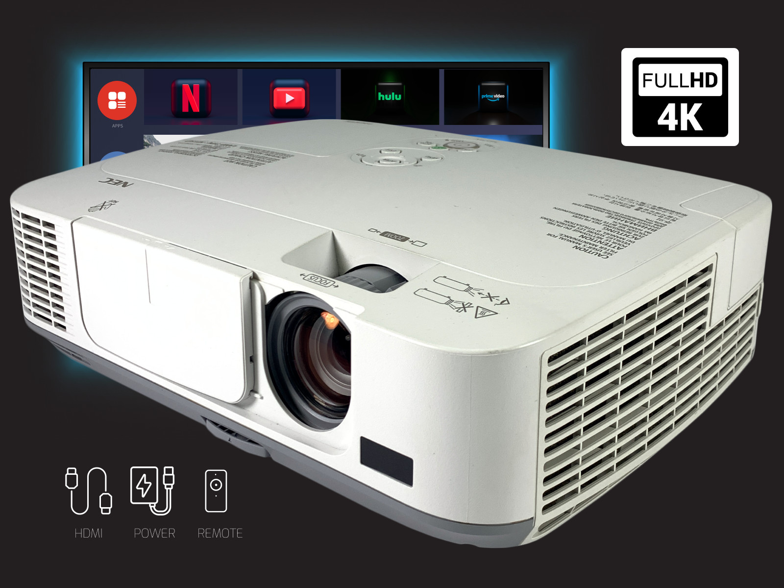Bright 2700 Lumens 3LCD Projector for Marketing Events, Investor Meetings 2160p