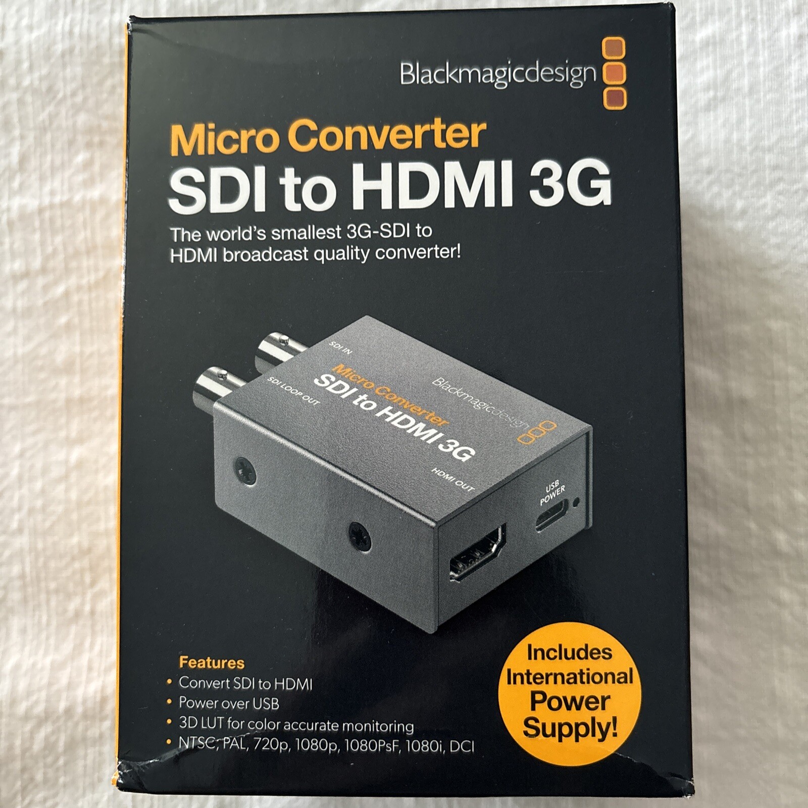 Blackmagic Design Micro Converter HDMI to SDI 3G with Power Supply Brand New