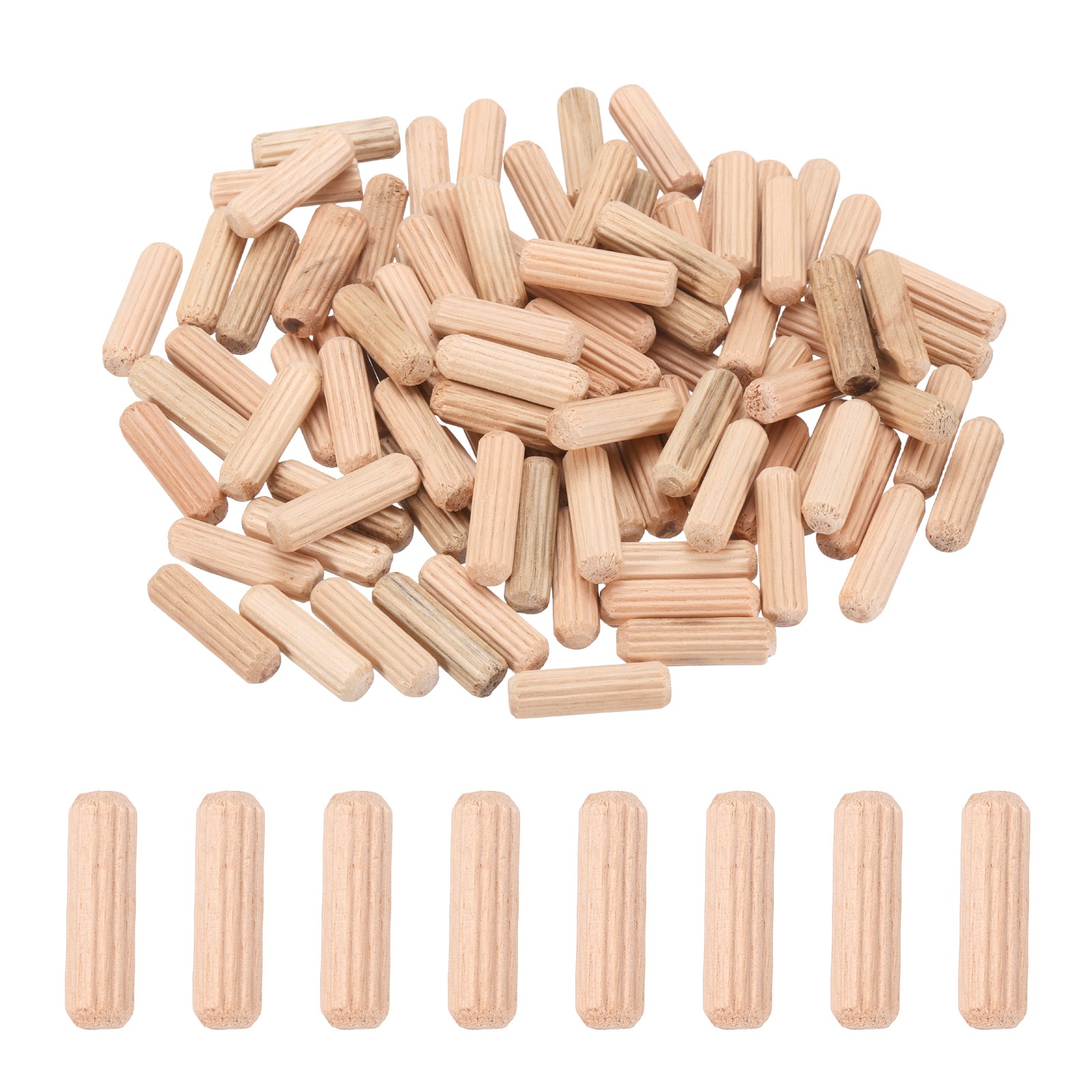 1/4 Wooden Dowel Pins, 68 Pcs 20mm Hardwood Crafts Furniture Woodwork