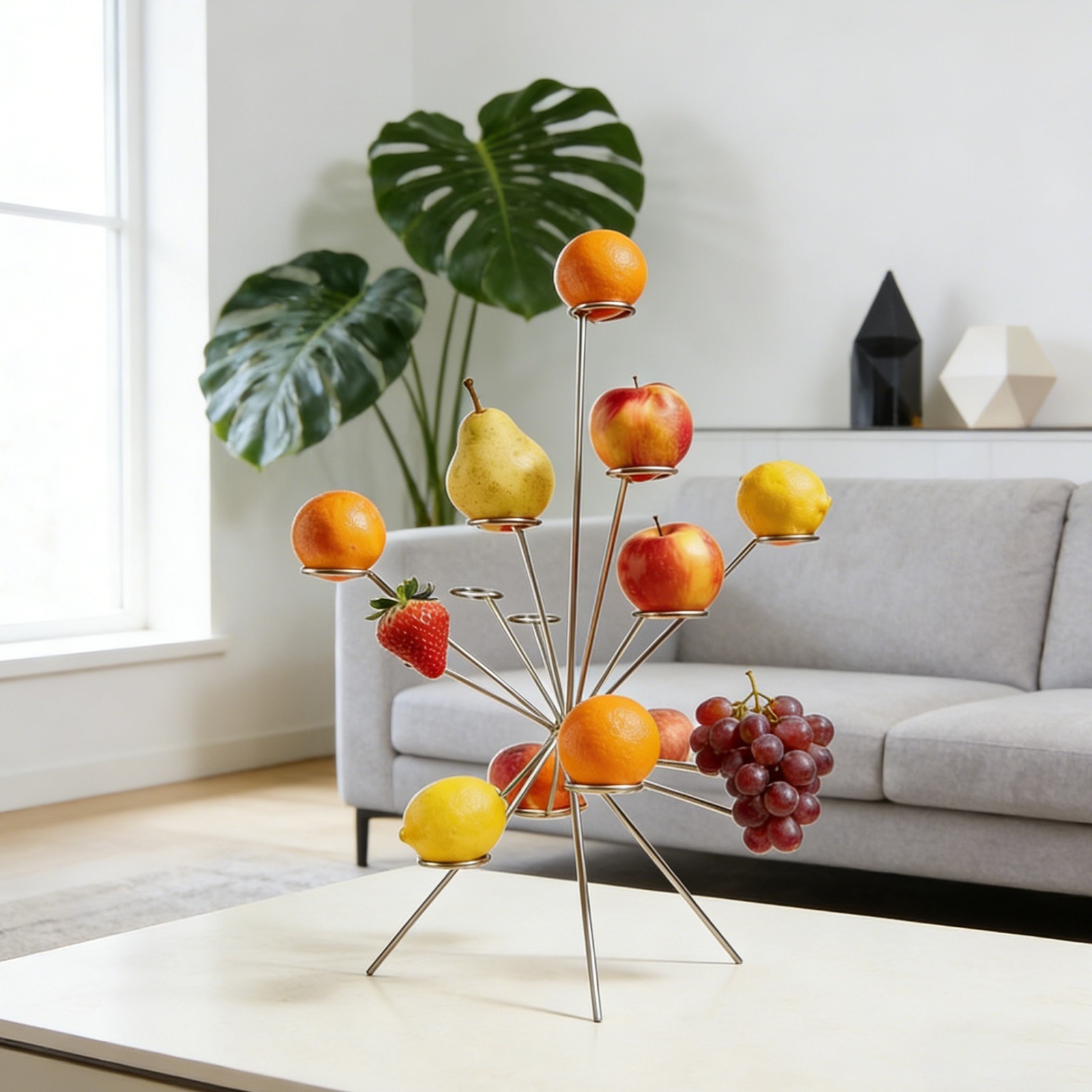 Exploding Fruit Bowl, Fireworks on the Dinner Table, Art Floating Fruit Display