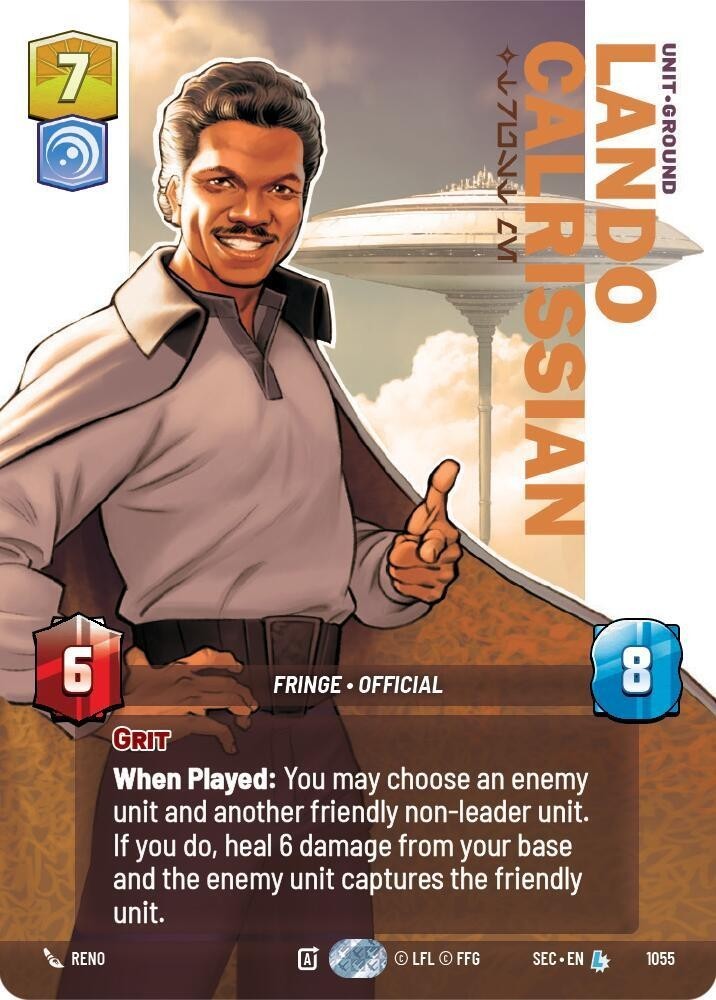 Lando Calrissian Prestige - SEC 1055 NM - Star Wars Unlimited