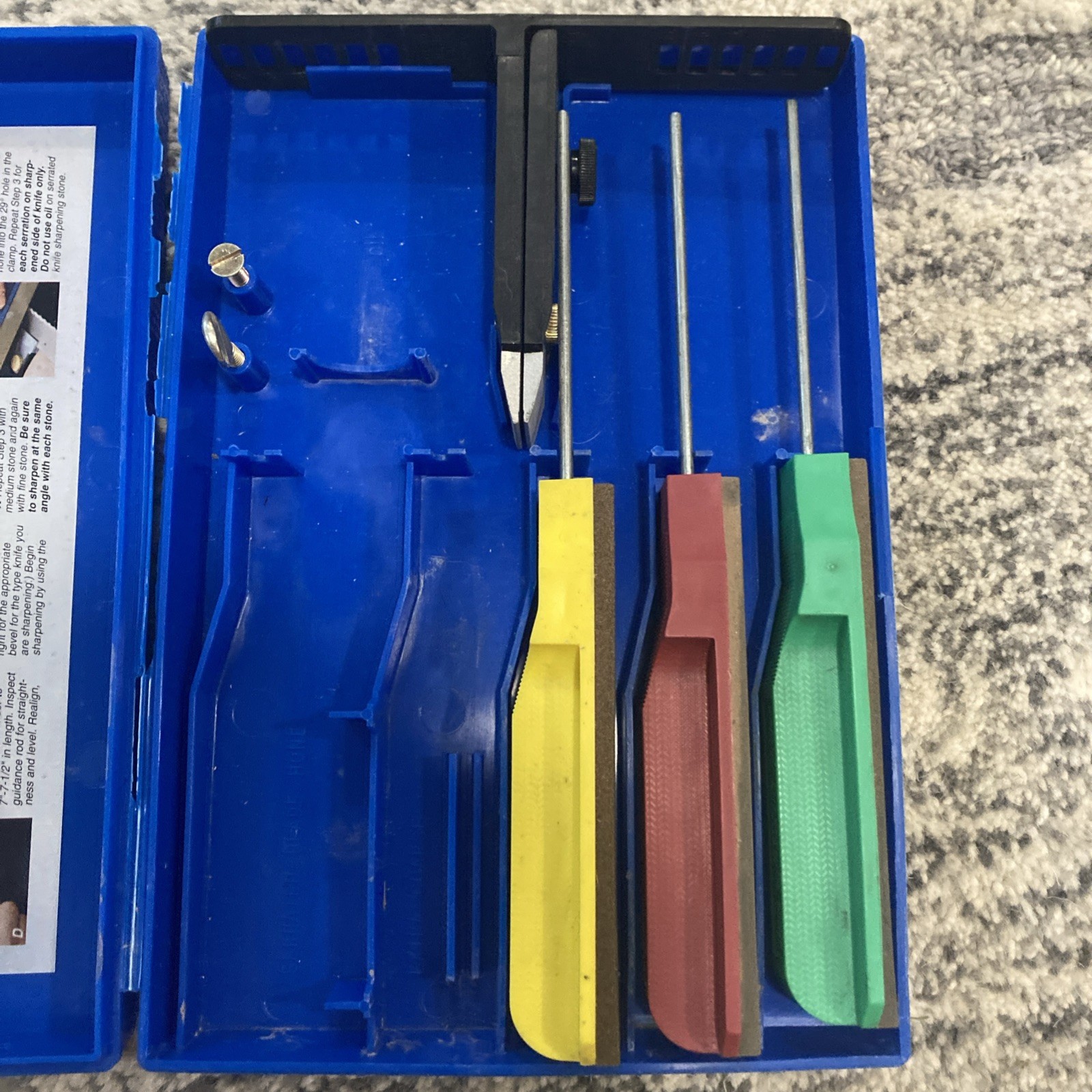 GATCO SHARPENERS Knife Sharpening Kit, 3 Stones and Blade Holder Made in the USA
