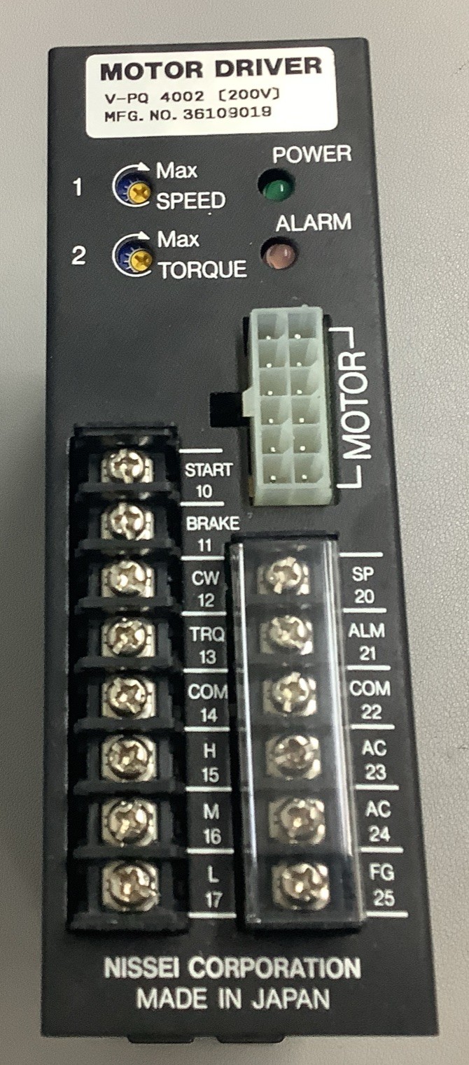 Nissei V-PQ 4002 Motor Driver 36109019 200VAC 12-Pin Male Connector (b589)