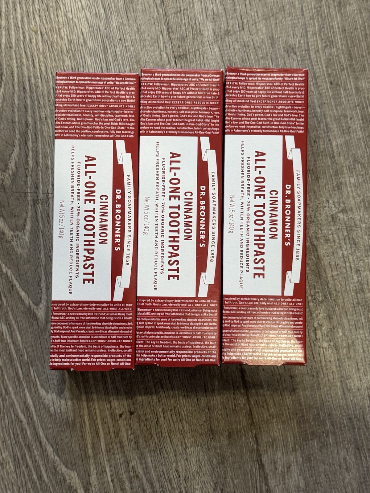 Dr Bronner's Cinnamon Organic All-One Toothpaste 5 Oz. Each 3 PK