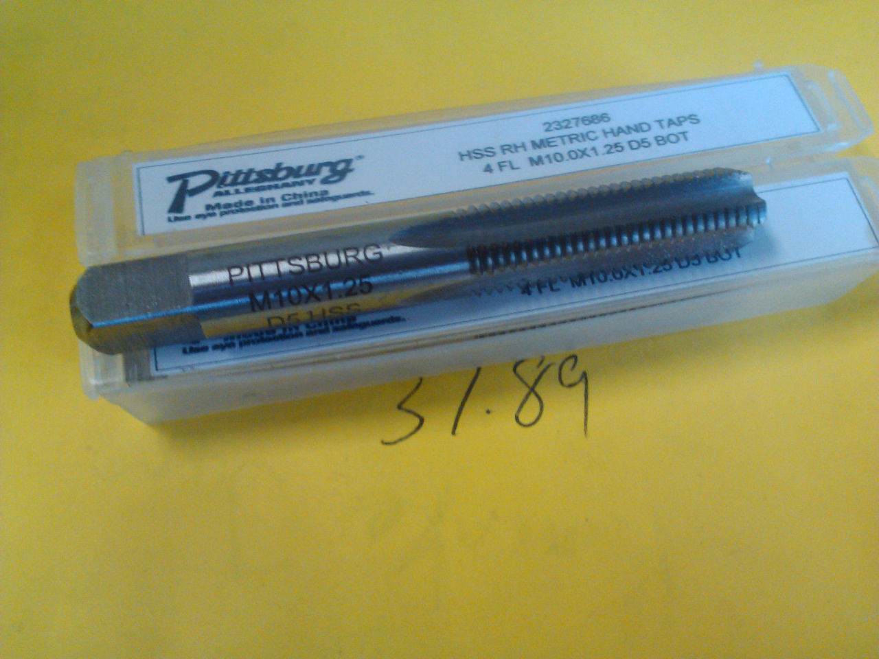 M10 X 1.25 4 FLUTE HIGH SPEED STEEL BOTTOM TAP