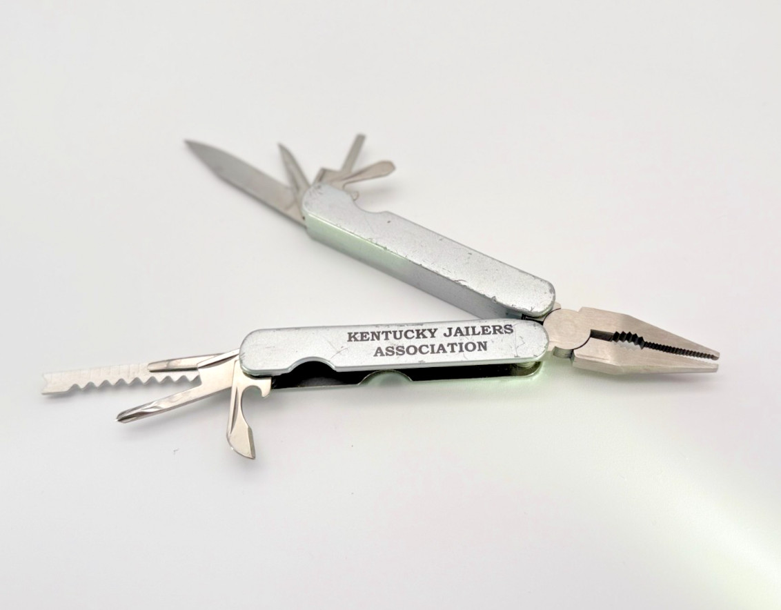Vintage Multi-Tool Kentucky Jailers Association Pliers Knife Saw Tool
